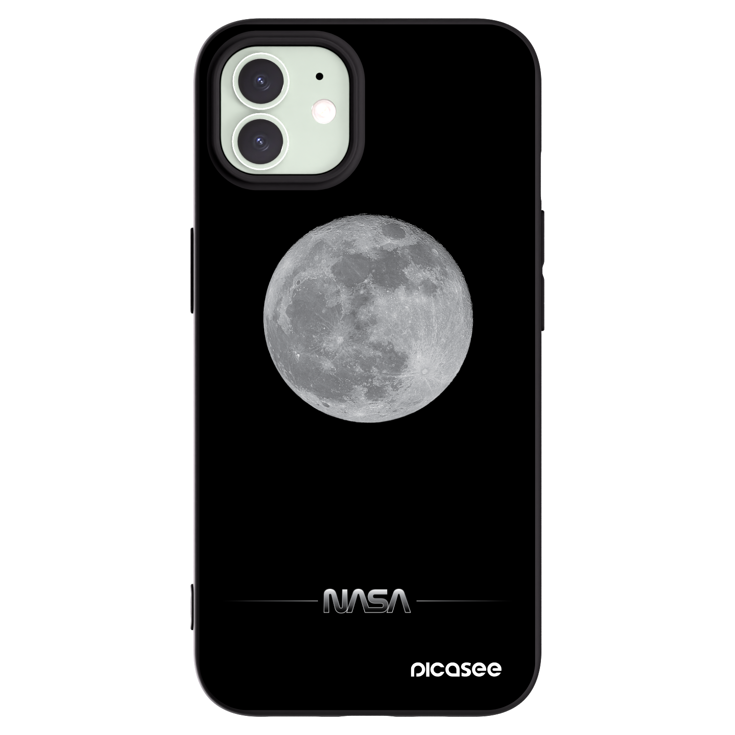 Picasee fekete szilikon tok az alábbi mobiltelefonokra Apple iPhone 12 Pro - Moon Minimal