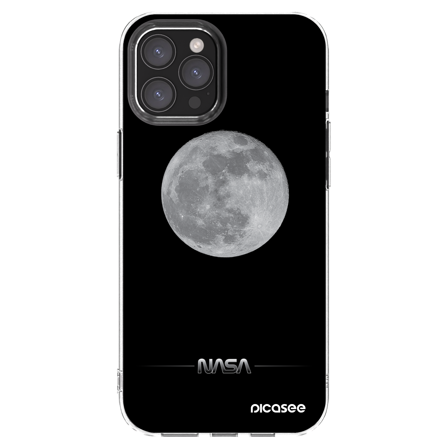 Picasee átlátszó szilikon tok az alábbi mobiltelefonokra Apple iPhone 12 Pro Max - Moon Minimal