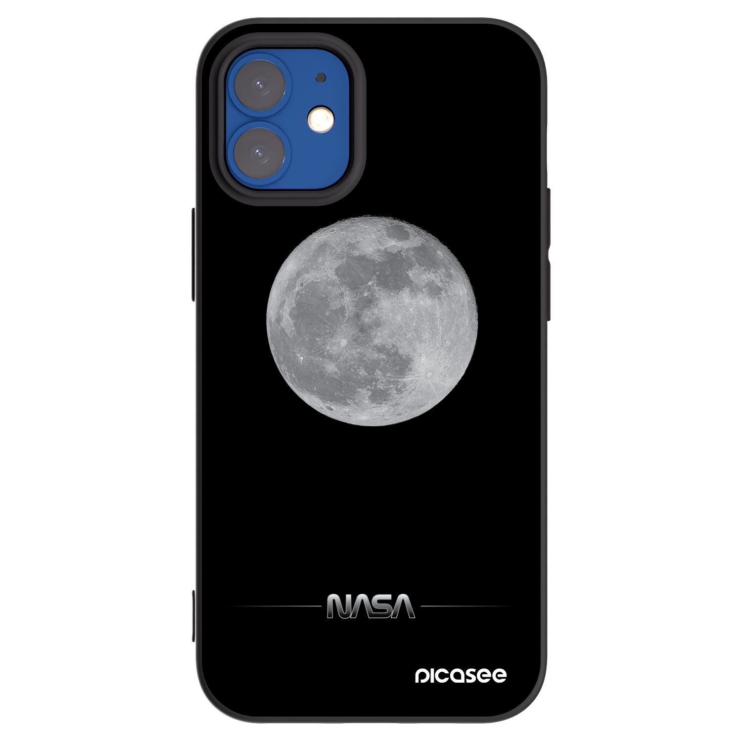 Picasee fekete szilikon tok az alábbi mobiltelefonokra Apple iPhone 12 mini - Moon Minimal