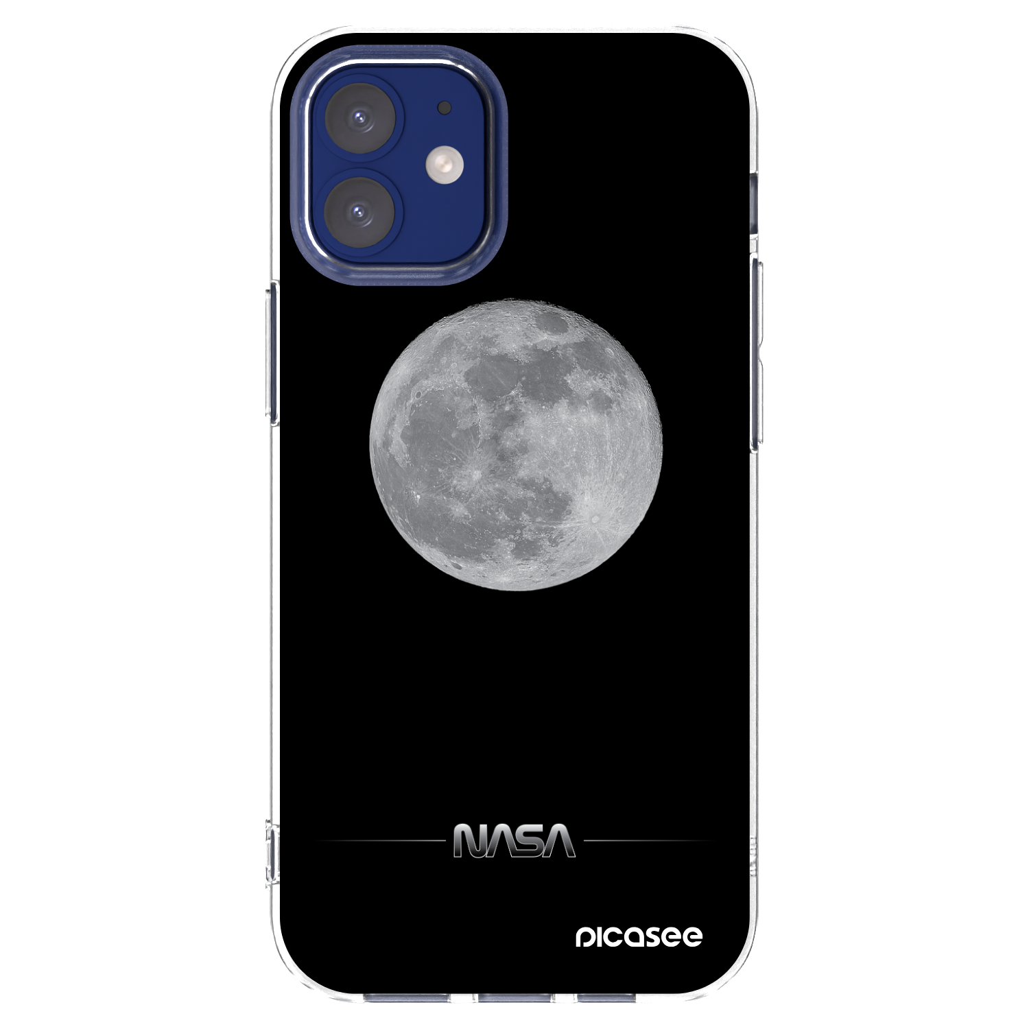 Picasee átlátszó szilikon tok az alábbi mobiltelefonokra Apple iPhone 12 mini - Moon Minimal