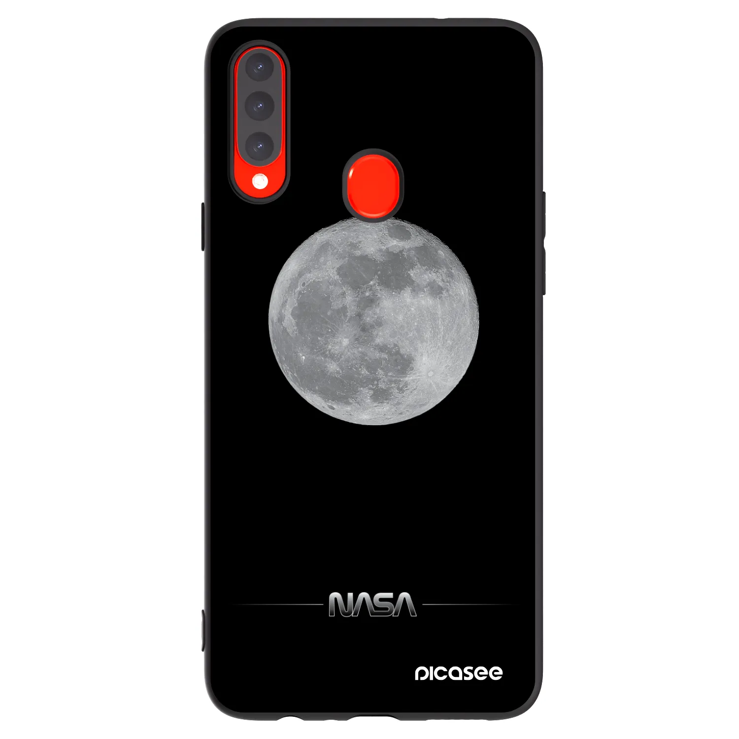 Picasee fekete szilikon tok az alábbi mobiltelefonokra Samsung Galaxy A20s - Moon Minimal