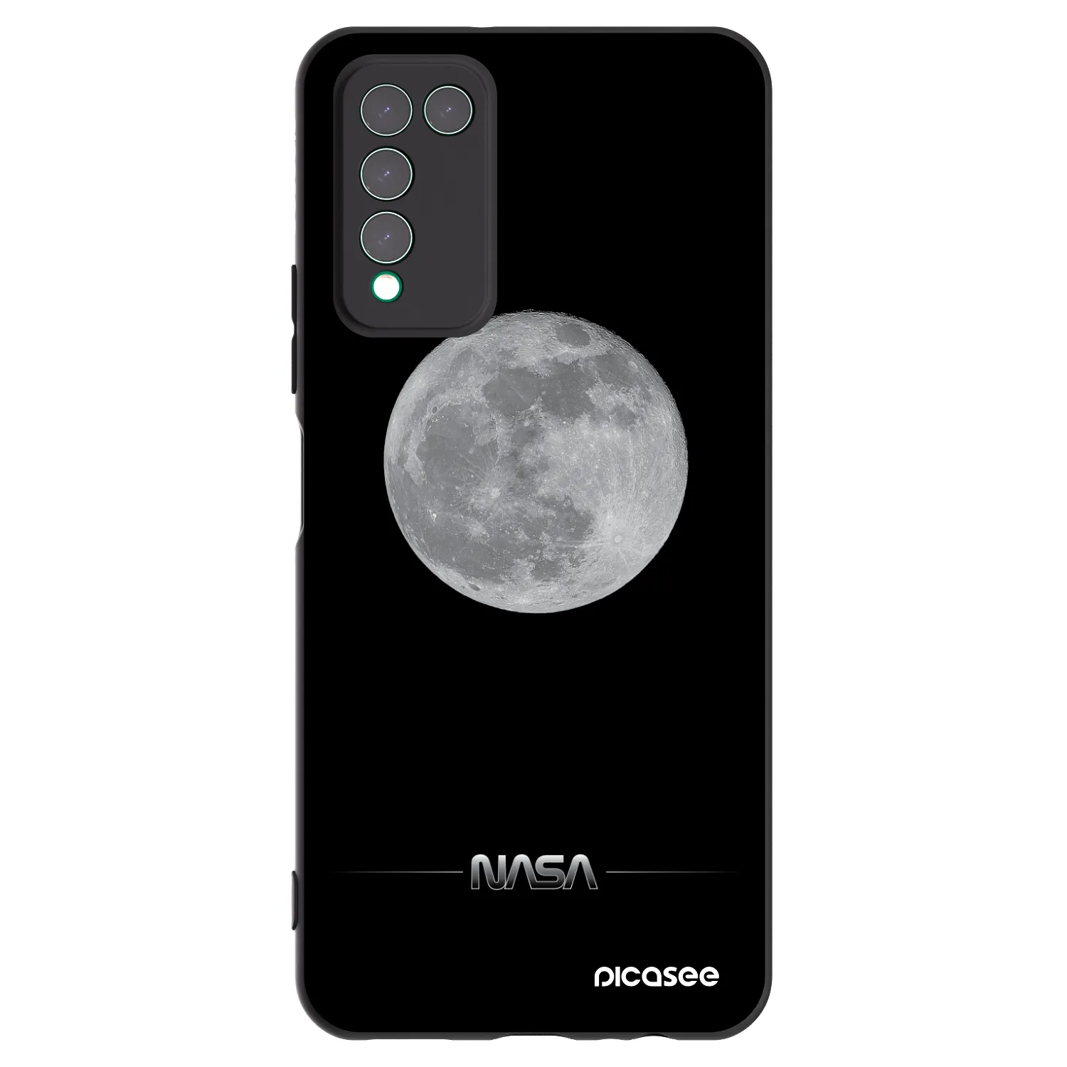 Picasee fekete szilikon tok az alábbi mobiltelefonokra Honor 10X Lite - Moon Minimal