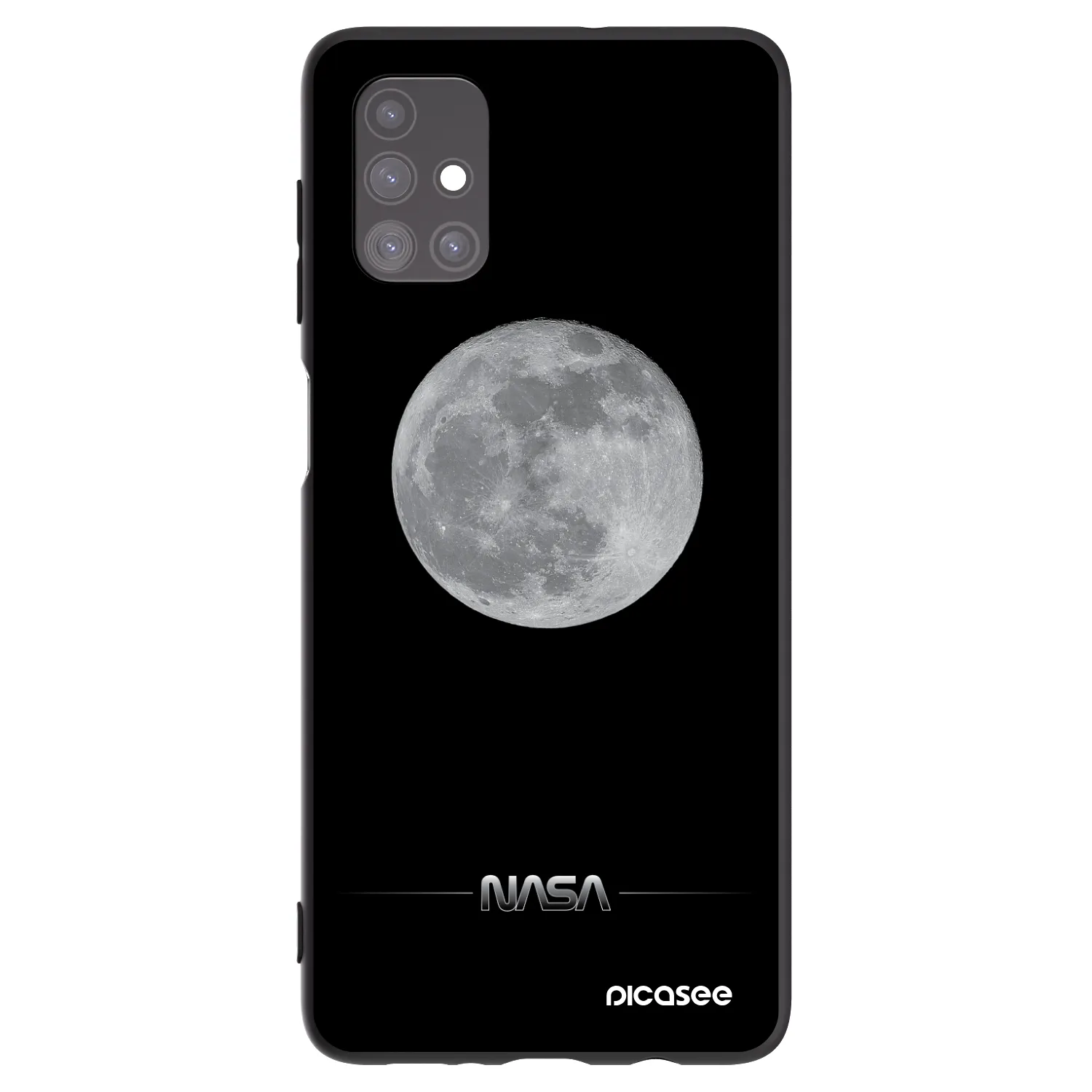 Picasee fekete szilikon tok az alábbi mobiltelefonokra Samsung Galaxy M51 M515F - Moon Minimal