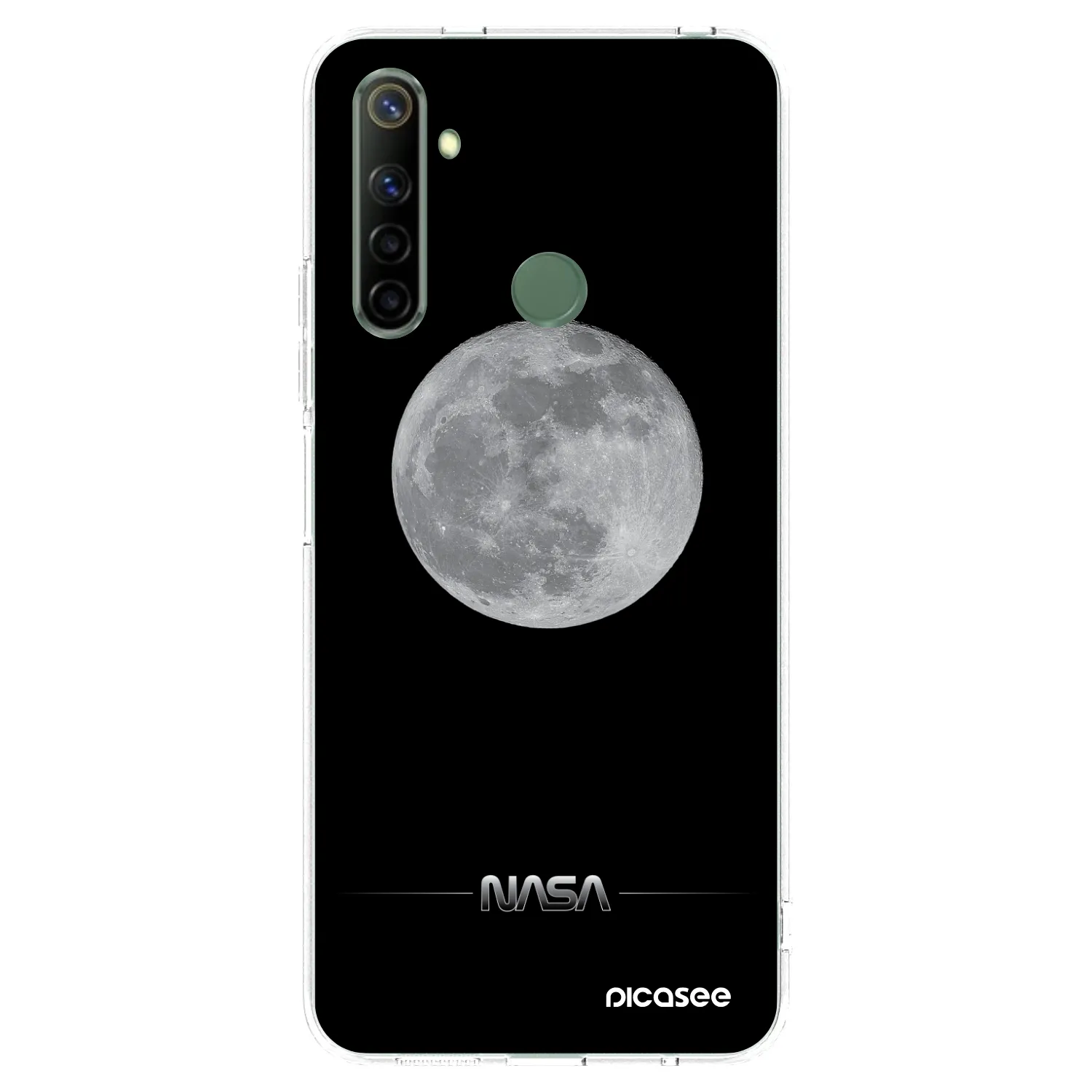 Picasee átlátszó szilikon tok az alábbi mobiltelefonokra Realme 6i - Moon Minimal