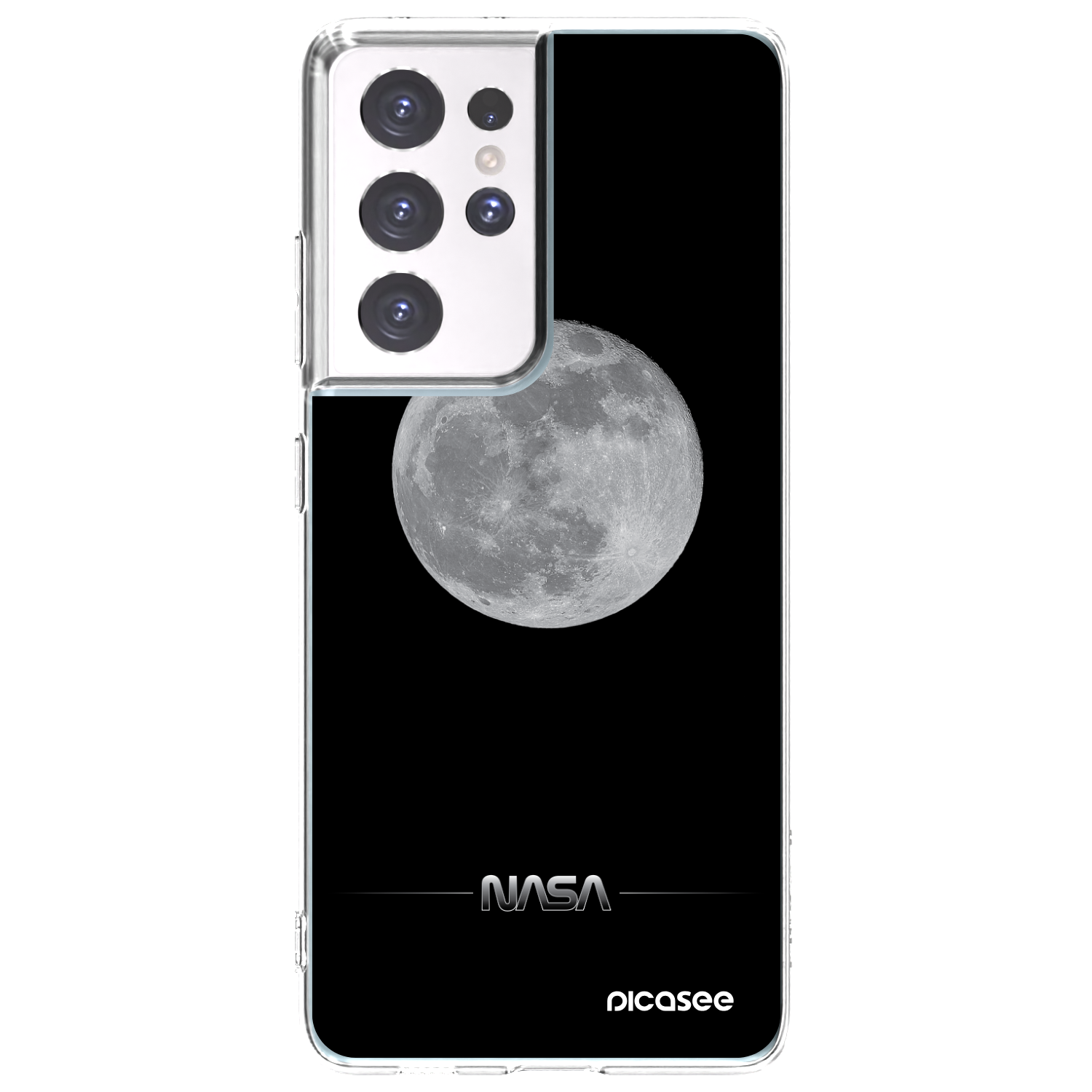 Picasee átlátszó szilikon tok az alábbi mobiltelefonokra Samsung Galaxy S21 Ultra 5G G998B - Moon Minimal