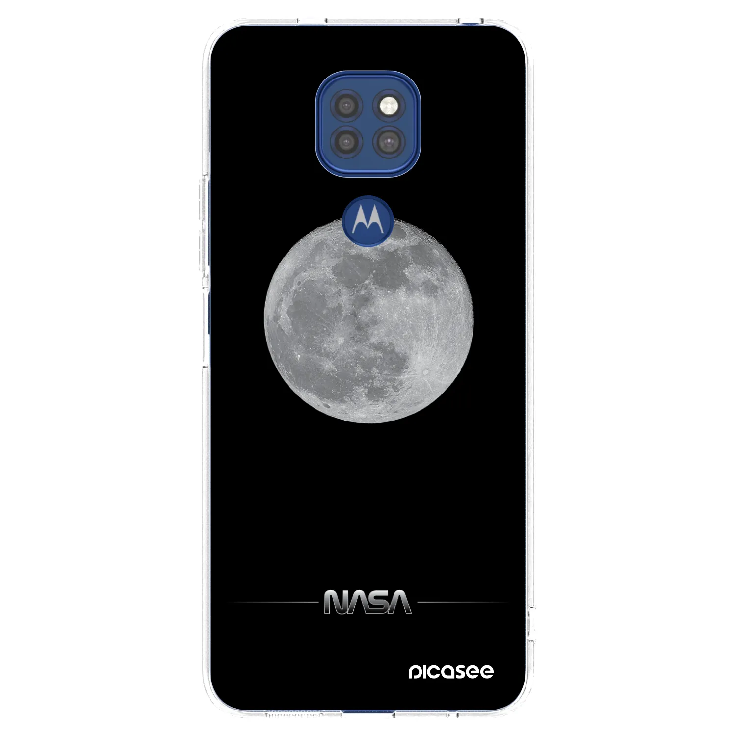 Picasee átlátszó szilikon tok az alábbi mobiltelefonokra Motorola Moto G9 Play - Moon Minimal