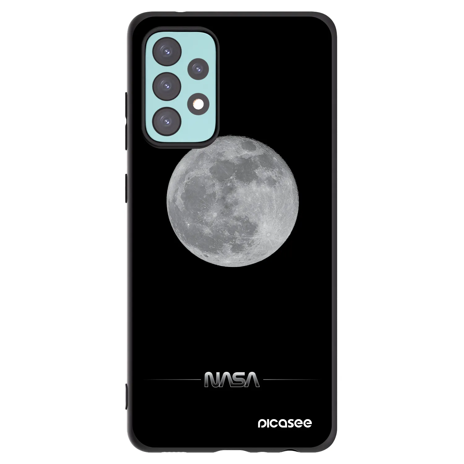 Picasee fekete szilikon tok az alábbi mobiltelefonokra Samsung Galaxy A72 A725F - Moon Minimal