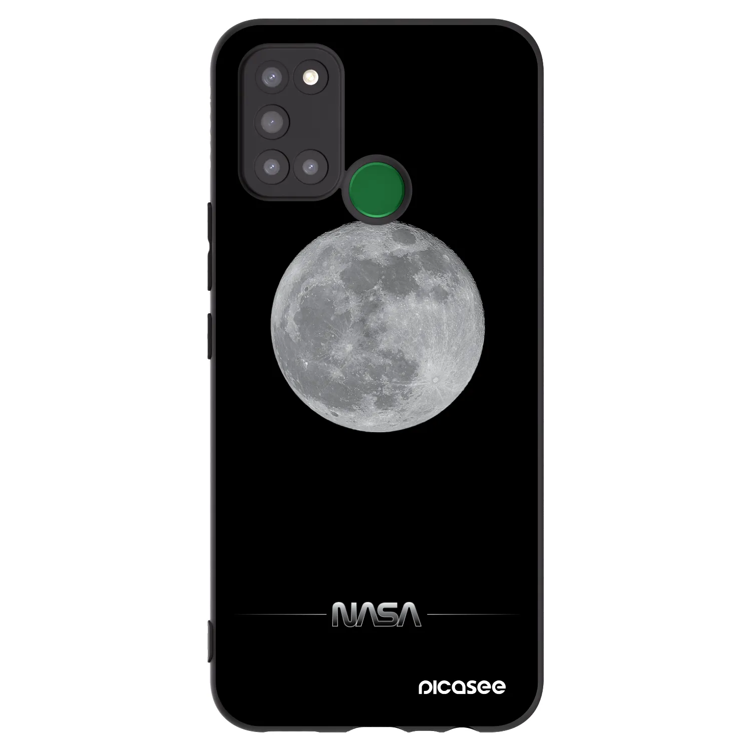 Picasee fekete szilikon tok az alábbi mobiltelefonokra Realme 7i - Moon Minimal