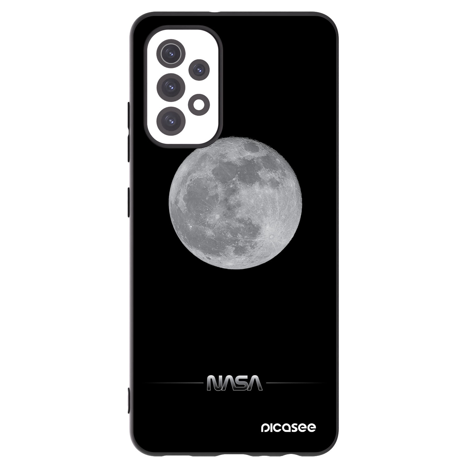 Picasee fekete szilikon tok az alábbi mobiltelefonokra Samsung Galaxy A32 5G A326B - Moon Minimal