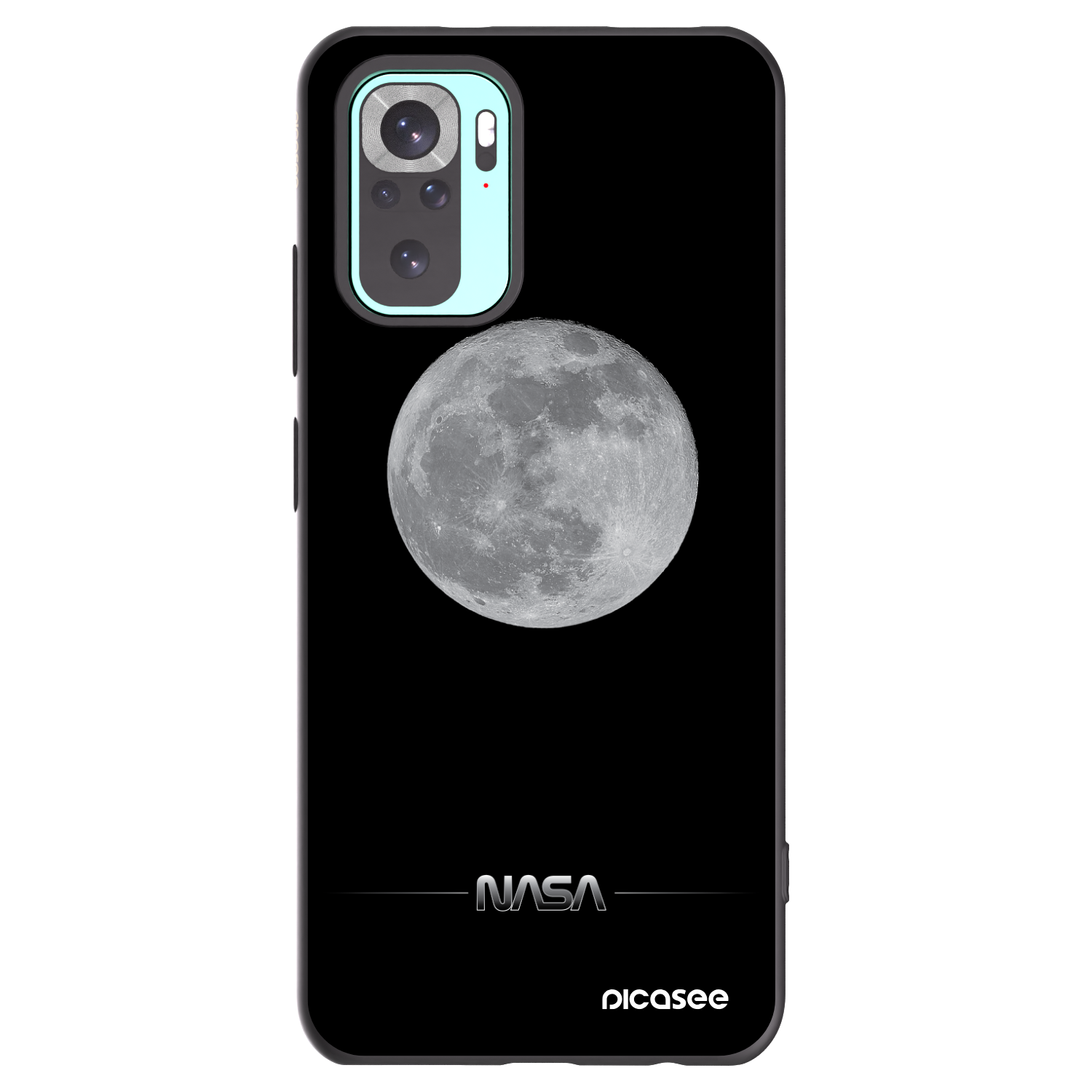 Picasee fekete szilikon tok az alábbi mobiltelefonokra Xiaomi Redmi Note 10 Pro - Moon Minimal