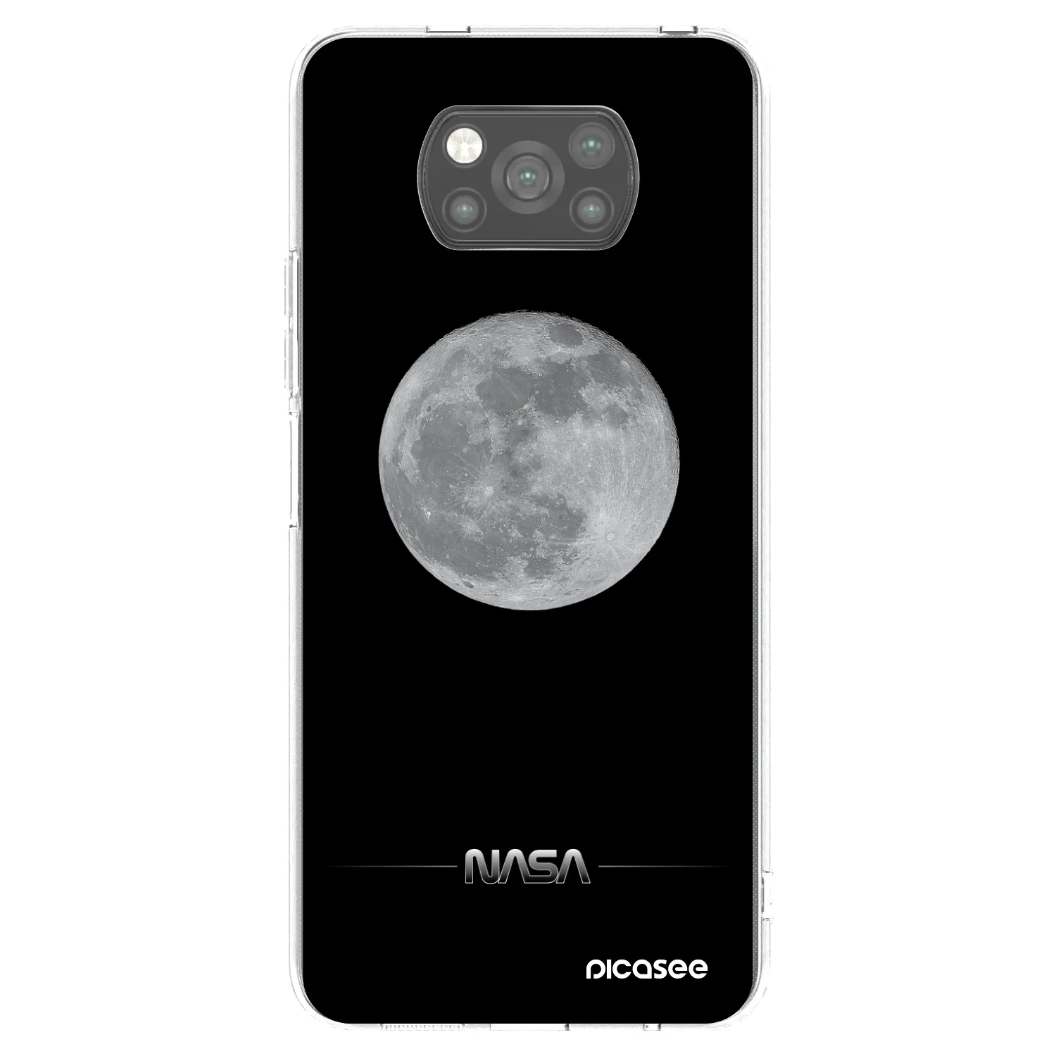 Picasee fekete szilikon tok az alábbi mobiltelefonokra Xiaomi Poco X3 Pro - Moon Minimal