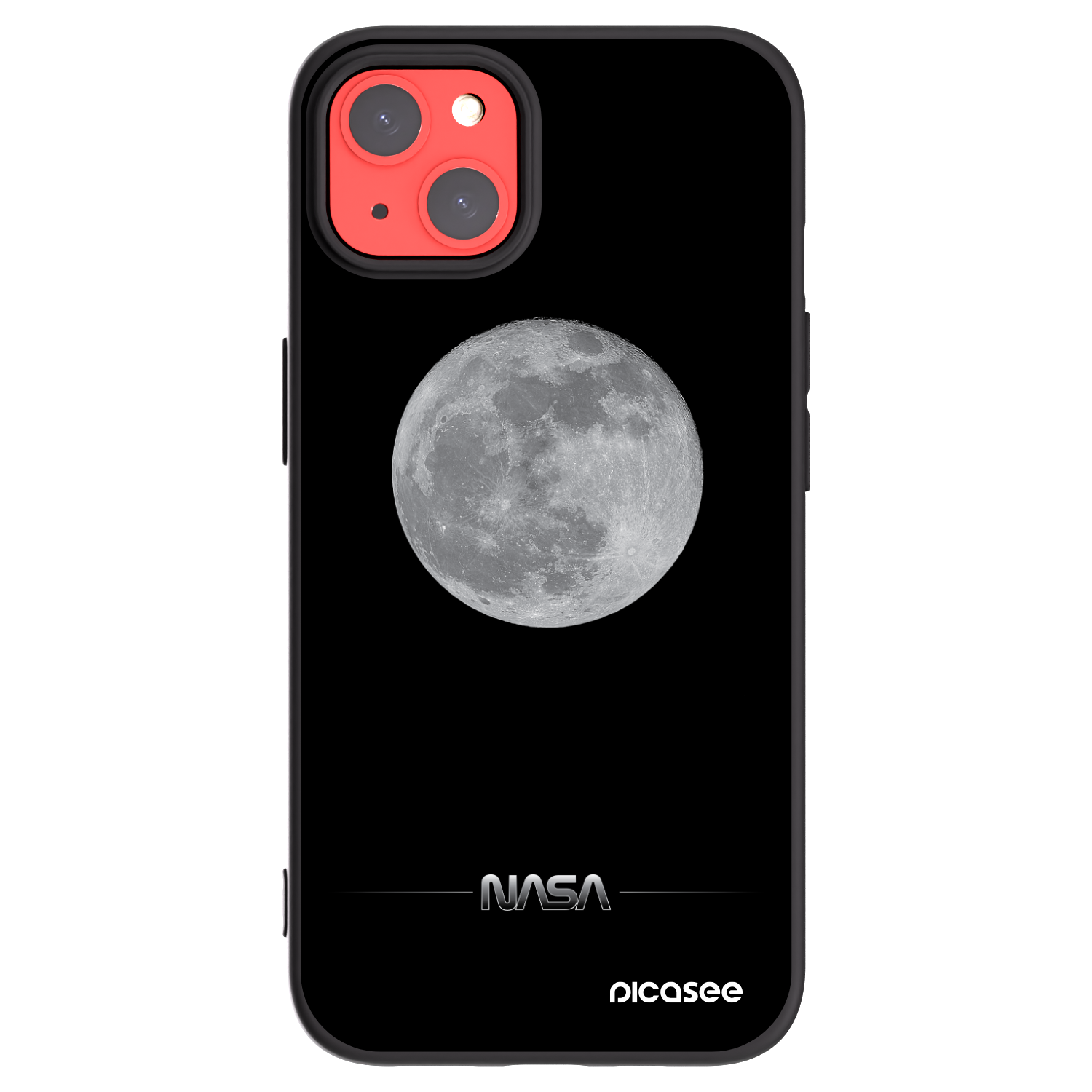 Picasee fekete szilikon tok az alábbi mobiltelefonokra Apple iPhone 13 - Moon Minimal