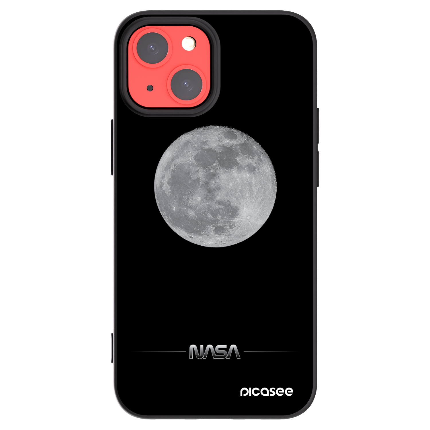 Picasee fekete szilikon tok az alábbi mobiltelefonokra Apple iPhone 13 mini - Moon Minimal
