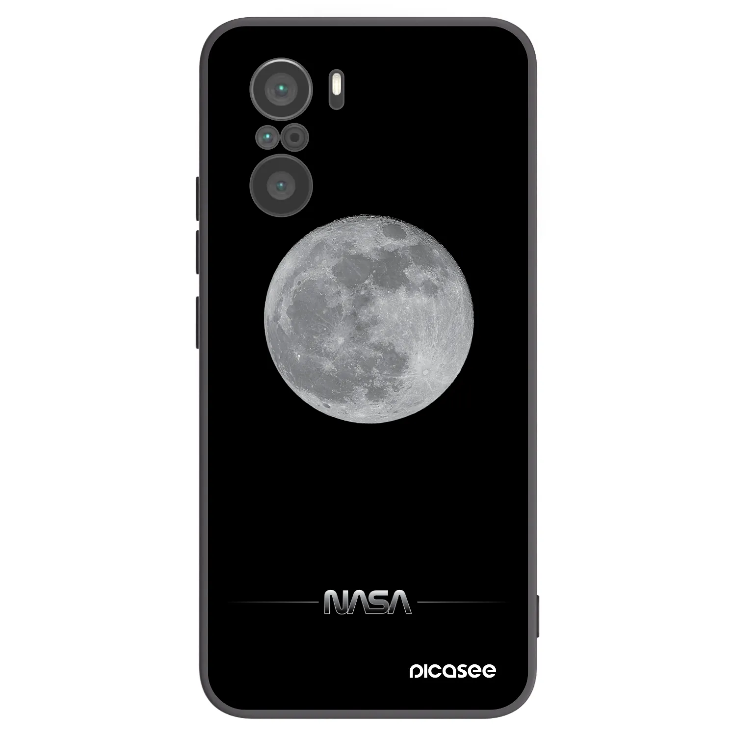 Picasee fekete szilikon tok az alábbi mobiltelefonokra Xiaomi Poco F3 - Moon Minimal