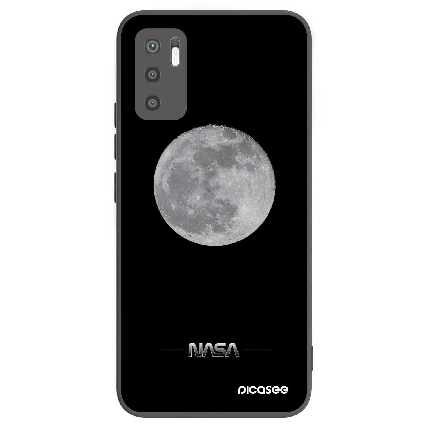 Picasee fekete szilikon tok az alábbi mobiltelefonokra Xiaomi Redmi Note 10 5G - Moon Minimal