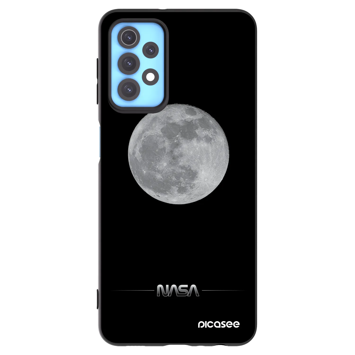 Picasee fekete szilikon tok az alábbi mobiltelefonokra Samsung Galaxy A32 4G SM-A325F - Moon Minimal