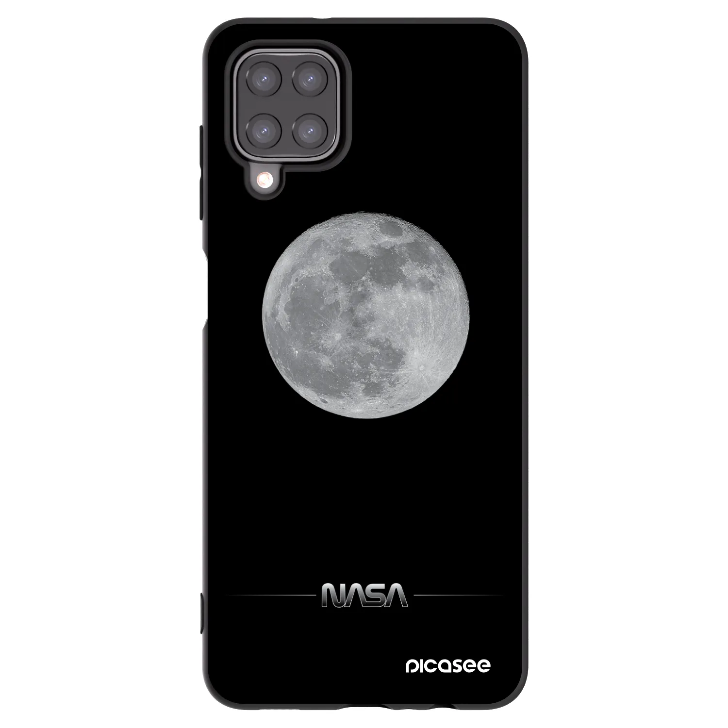 Picasee fekete szilikon tok az alábbi mobiltelefonokra Samsung Galaxy M12 M127F - Moon Minimal