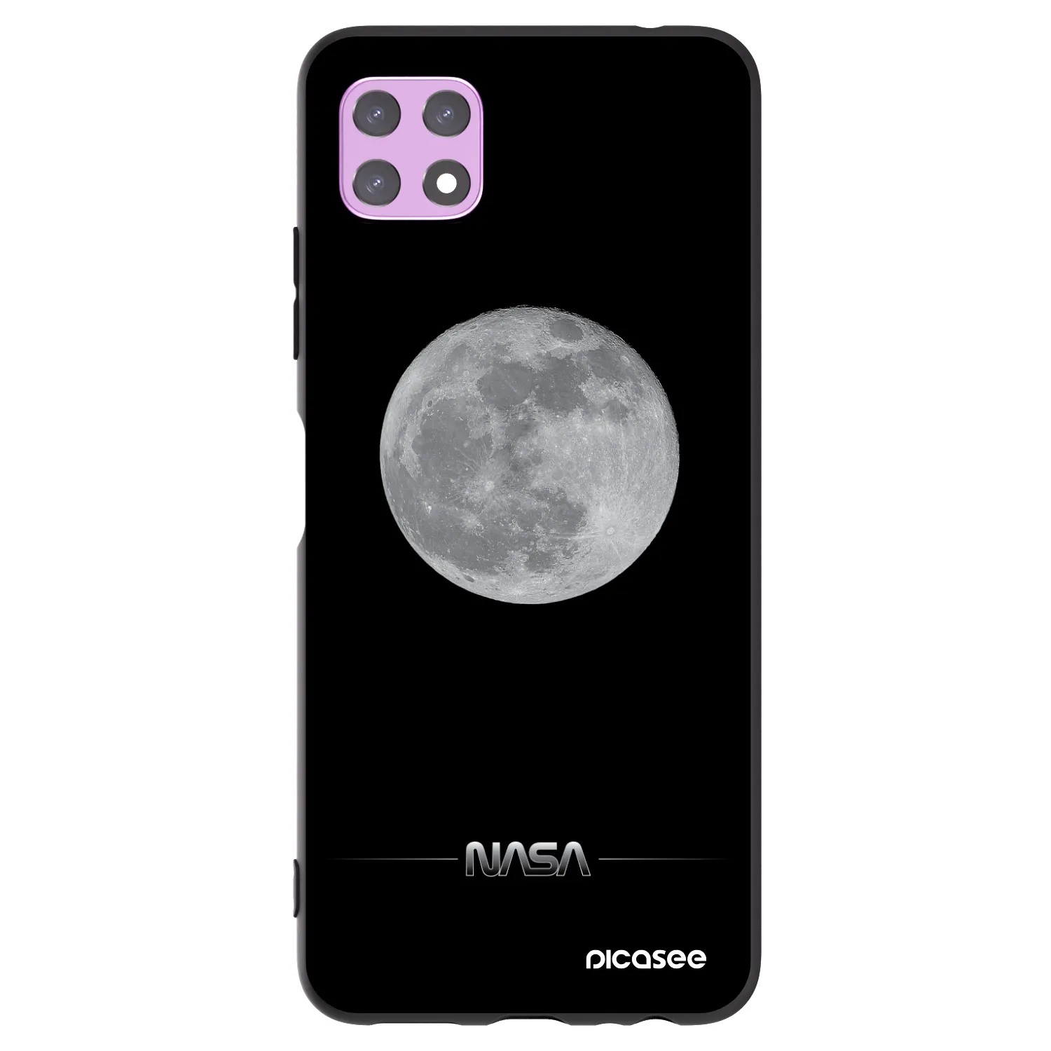 Picasee fekete szilikon tok az alábbi mobiltelefonokra Samsung Galaxy A22 A226B 5G - Moon Minimal