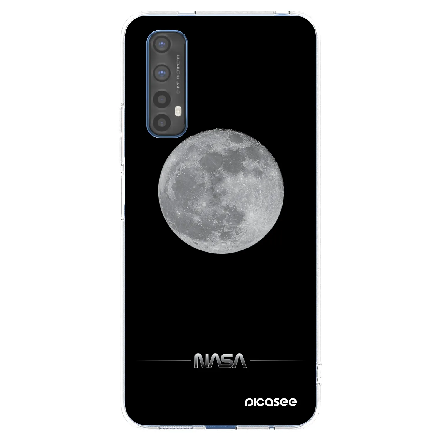 Picasee átlátszó szilikon tok az alábbi mobiltelefonokra Realme 7 - Moon Minimal