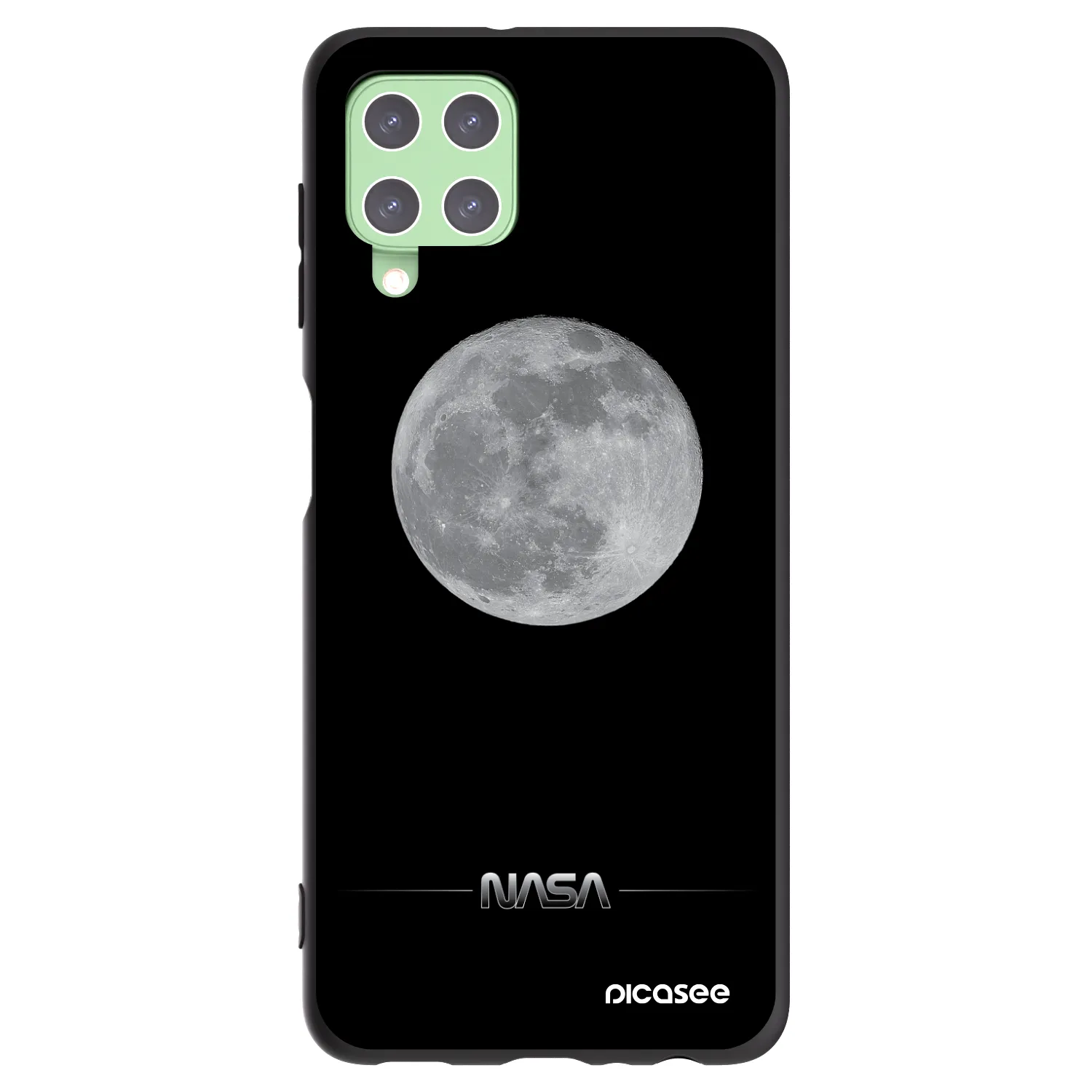 Picasee fekete szilikon tok az alábbi mobiltelefonokra Samsung Galaxy A22 A225F 4G - Moon Minimal