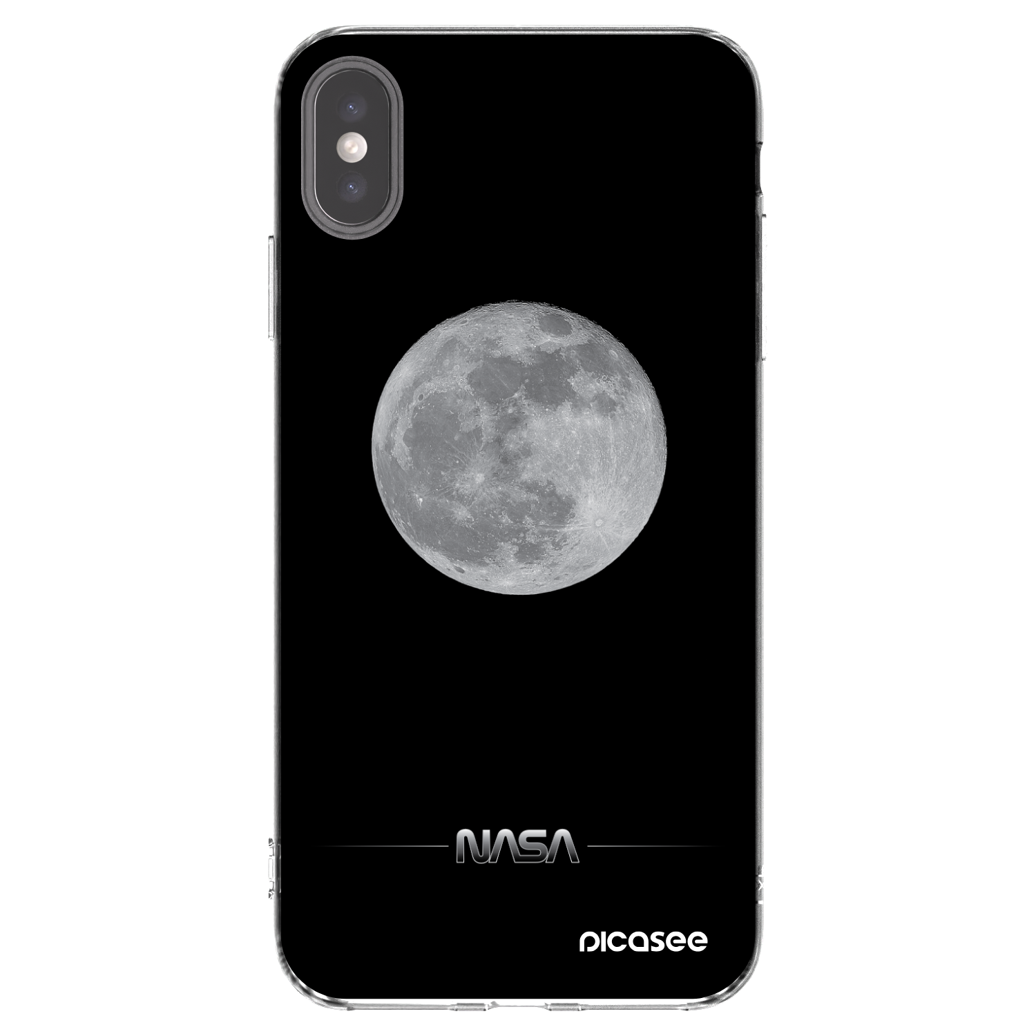 Picasee átlátszó szilikon tok az alábbi mobiltelefonokra Apple iPhone XS Max - Moon Minimal
