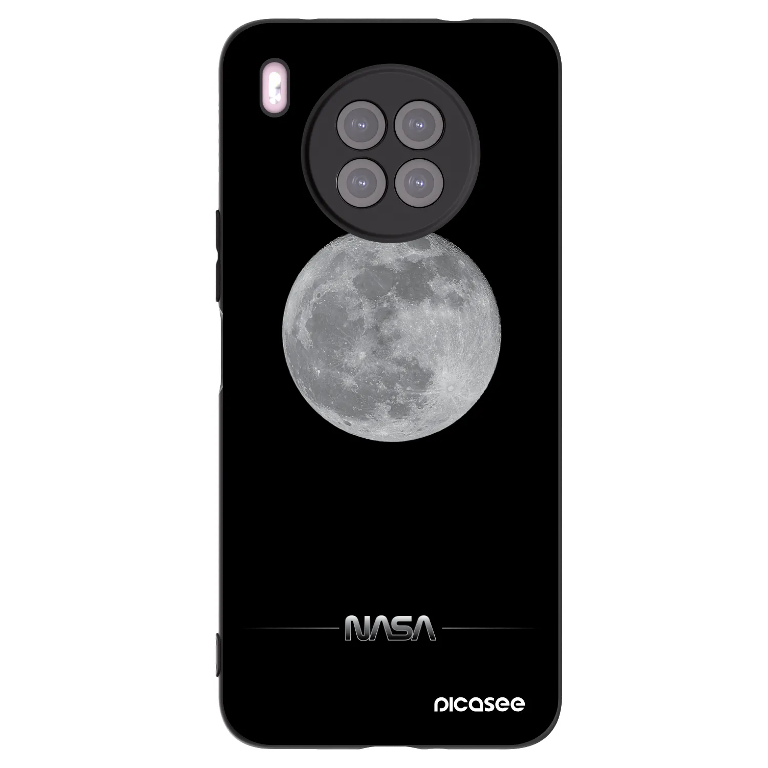 Picasee fekete szilikon tok az alábbi mobiltelefonokra Huawei Nova 8i - Moon Minimal