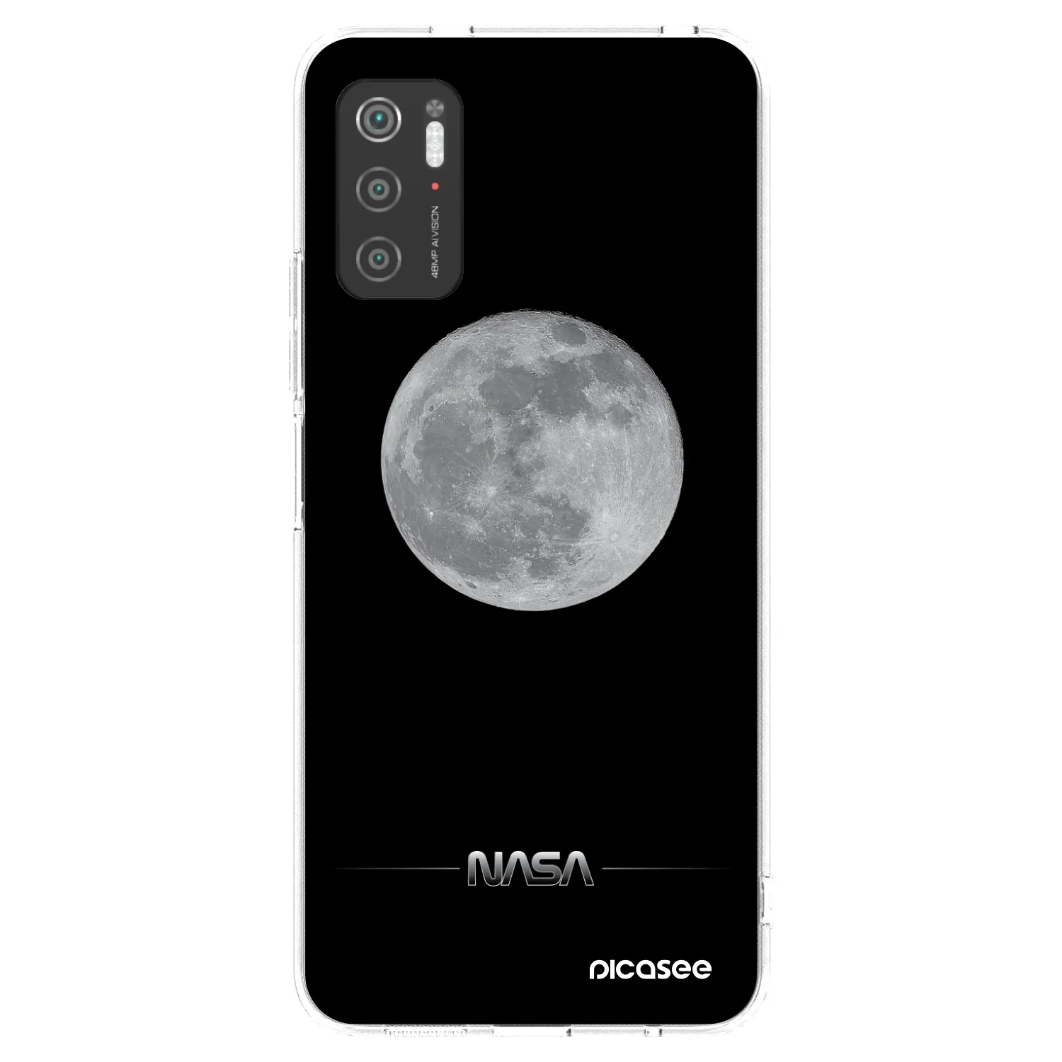 Picasee átlátszó szilikon tok az alábbi mobiltelefonokra Xiaomi Poco M3 Pro 5G - Moon Minimal