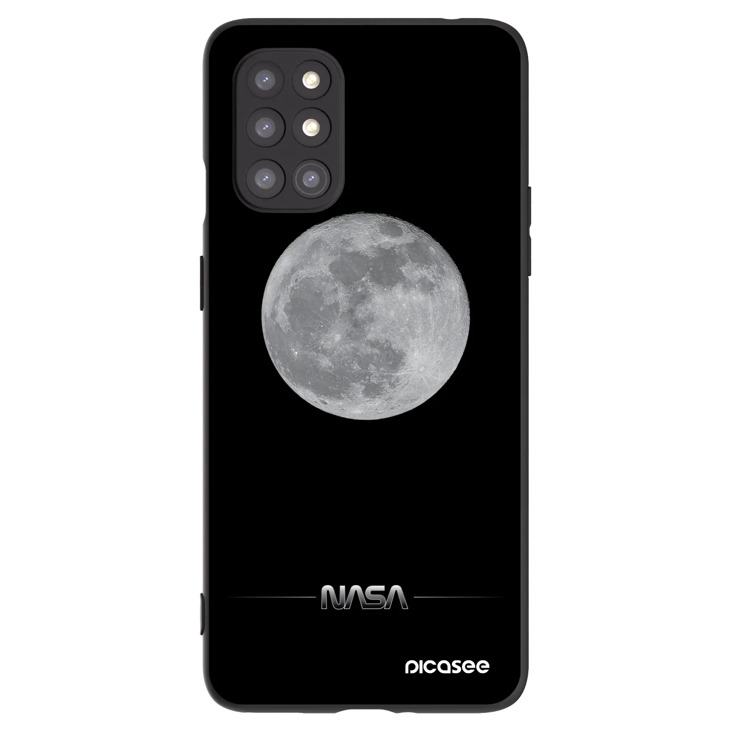 Picasee fekete szilikon tok az alábbi mobiltelefonokra OnePlus 8T - Moon Minimal