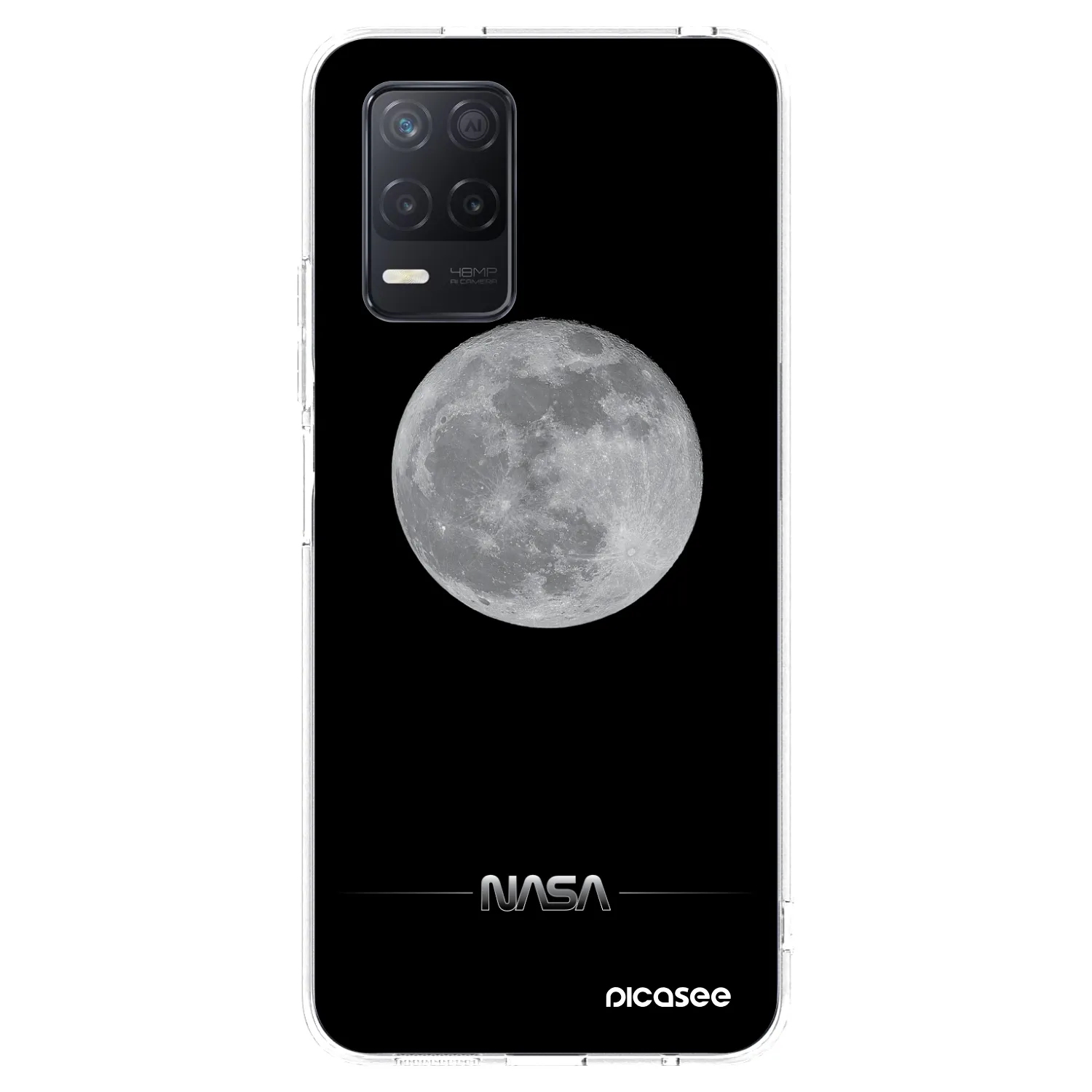 Picasee átlátszó szilikon tok az alábbi mobiltelefonokra Realme 8 5G - Moon Minimal