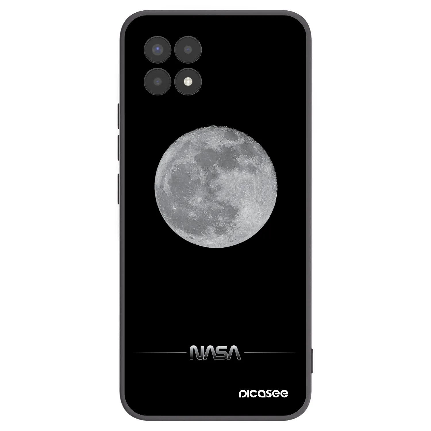 Picasee fekete szilikon tok az alábbi mobiltelefonokra Realme 8i - Moon Minimal