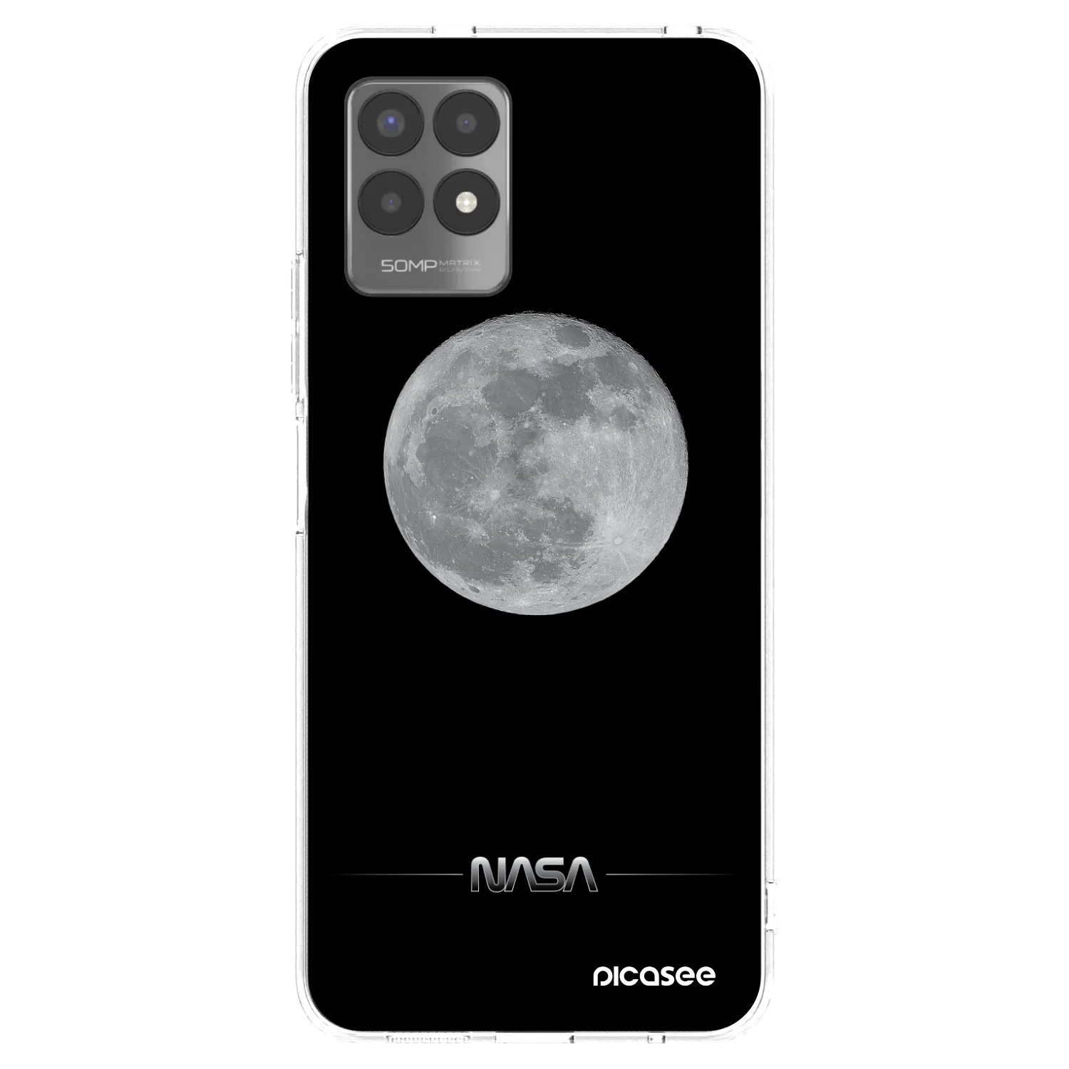 Picasee átlátszó szilikon tok az alábbi mobiltelefonokra Realme 8i - Moon Minimal