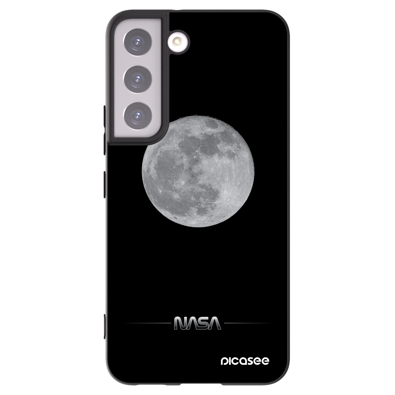 Picasee fekete szilikon tok az alábbi mobiltelefonokra Samsung Galaxy S22 5G - Moon Minimal