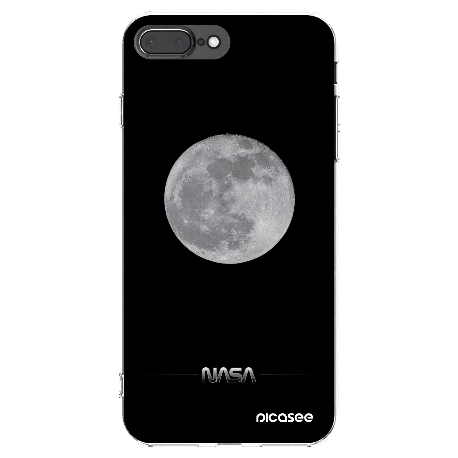 Picasee átlátszó szilikon tok az alábbi mobiltelefonokra Apple iPhone 7 Plus - Moon Minimal