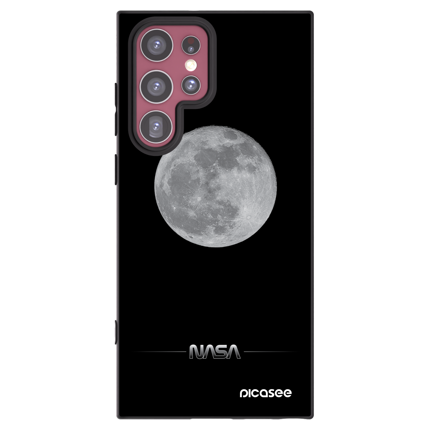 Picasee fekete szilikon tok az alábbi mobiltelefonokra Samsung Galaxy S22 Ultra 5G - Moon Minimal
