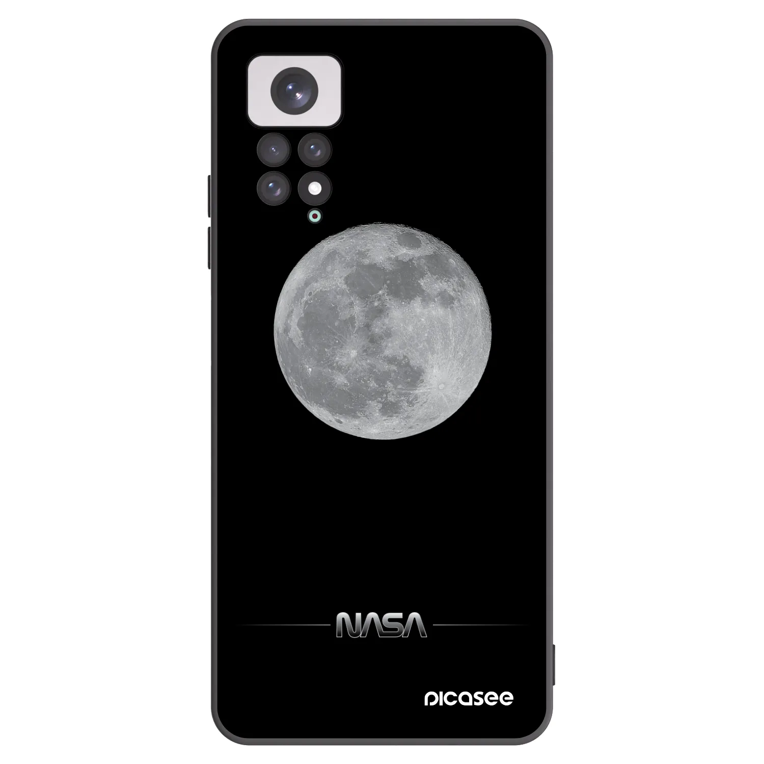 Picasee fekete szilikon tok az alábbi mobiltelefonokra Xiaomi Redmi Note 11 - Moon Minimal