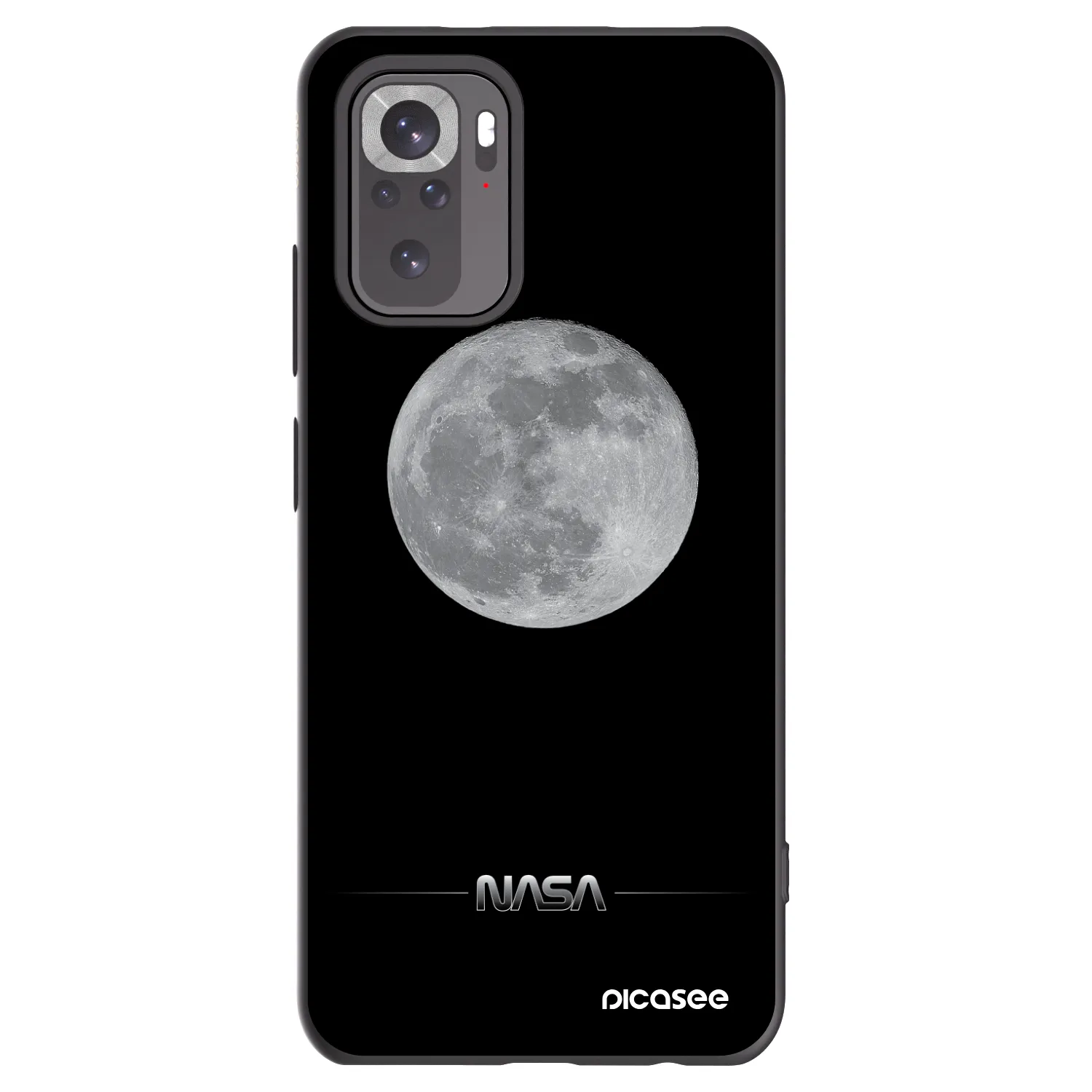 Picasee fekete szilikon tok az alábbi mobiltelefonokra Xiaomi Redmi Note 11S 4G - Moon Minimal