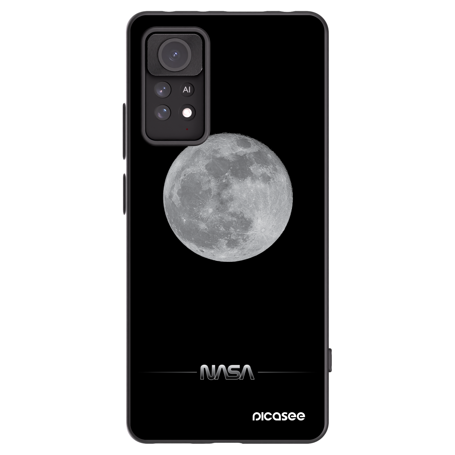 Picasee fekete szilikon tok az alábbi mobiltelefonokra Xiaomi Redmi Note 11 Pro - Moon Minimal