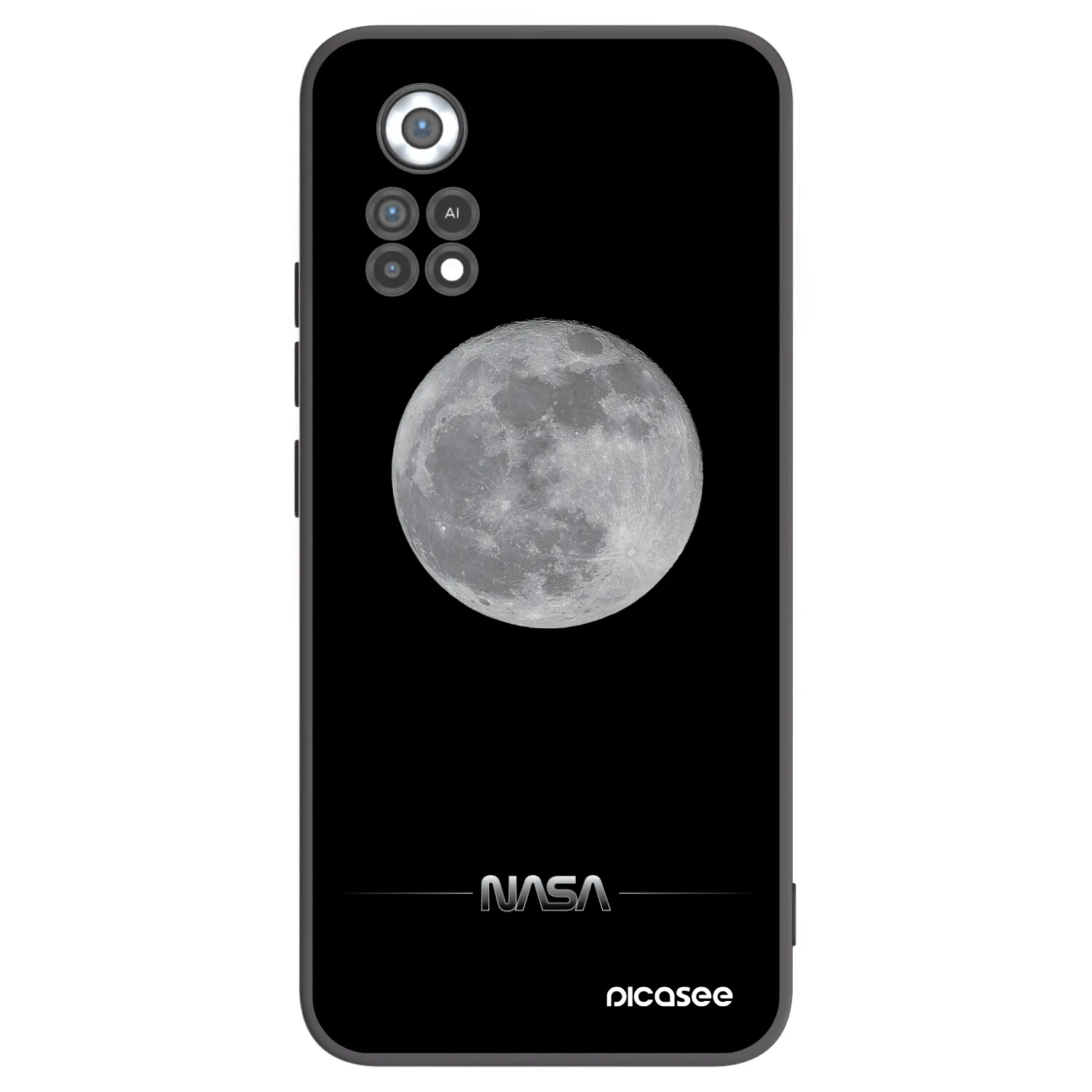 Picasee fekete szilikon tok az alábbi mobiltelefonokra Xiaomi Poco X4 Pro 5G - Moon Minimal