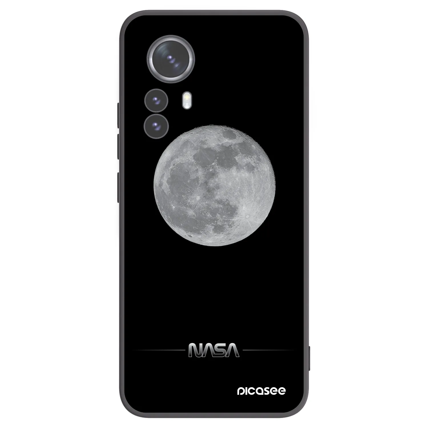 Picasee fekete szilikon tok az alábbi mobiltelefonokra Xiaomi 12 Pro - Moon Minimal
