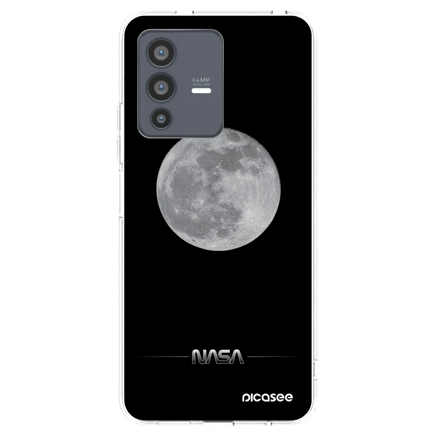 Picasee átlátszó szilikon tok az alábbi mobiltelefonokra Vivo V23 5G - Moon Minimal