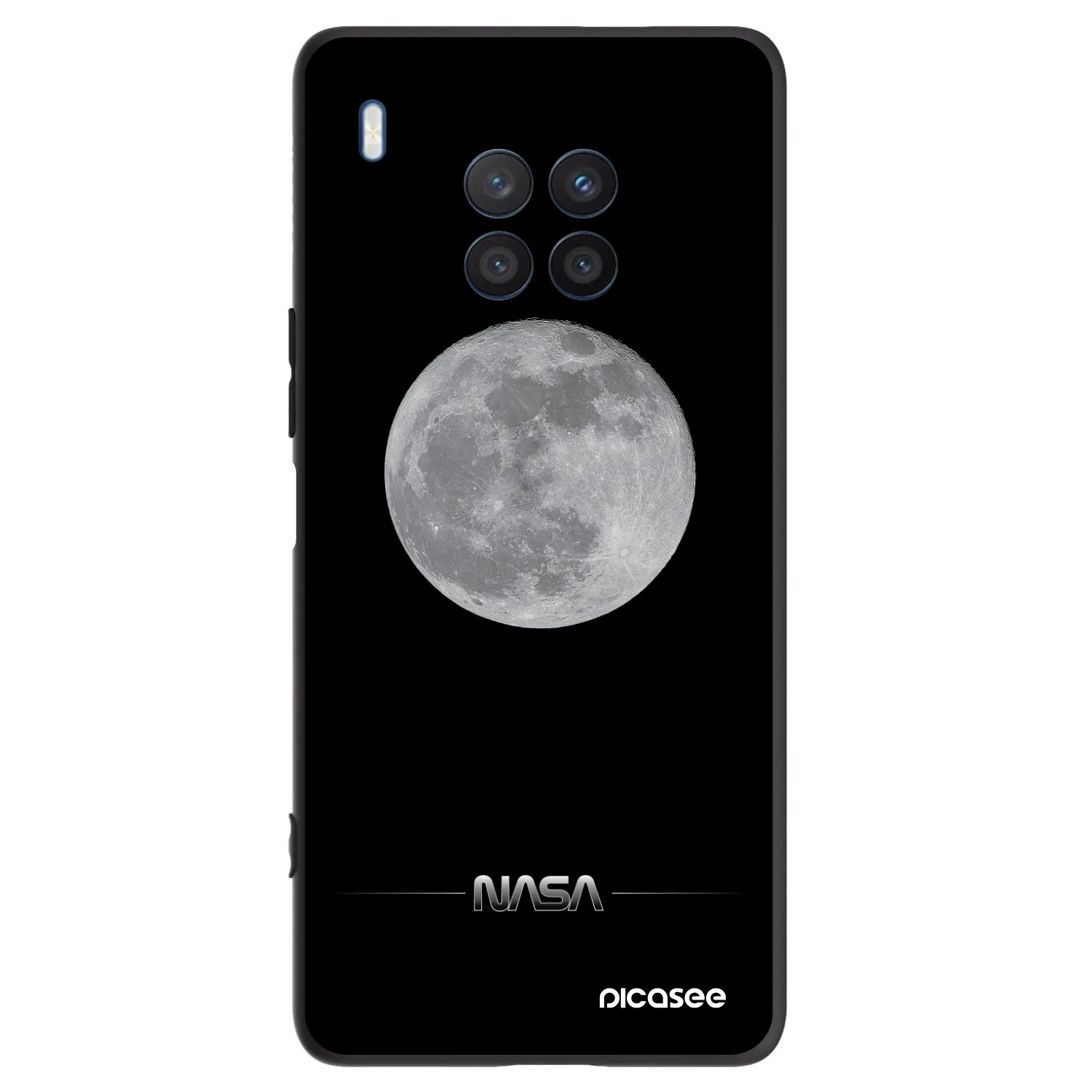 Picasee fekete szilikon tok az alábbi mobiltelefonokra Honor 50 Lite - Moon Minimal