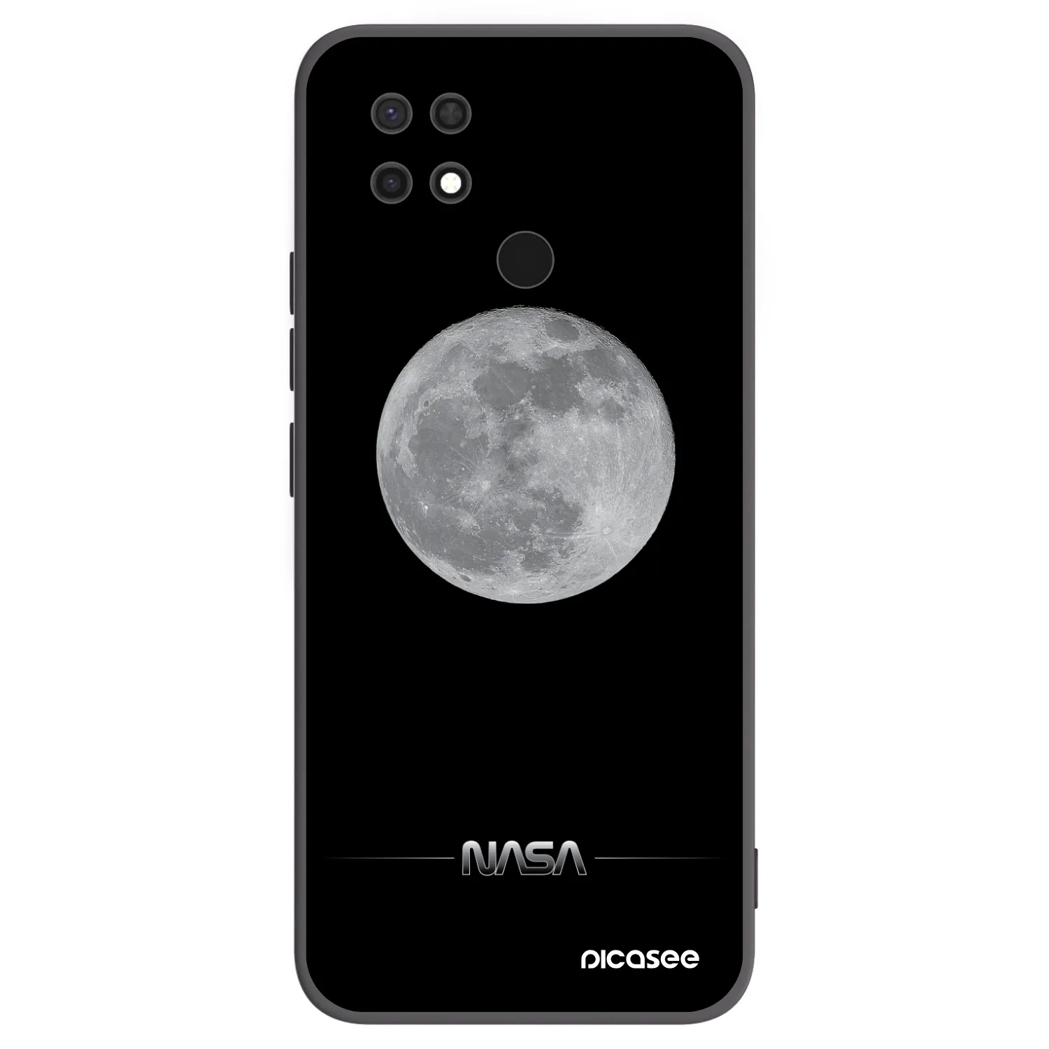 Picasee fekete szilikon tok az alábbi mobiltelefonokra Xiaomi Redmi 10C - Moon Minimal