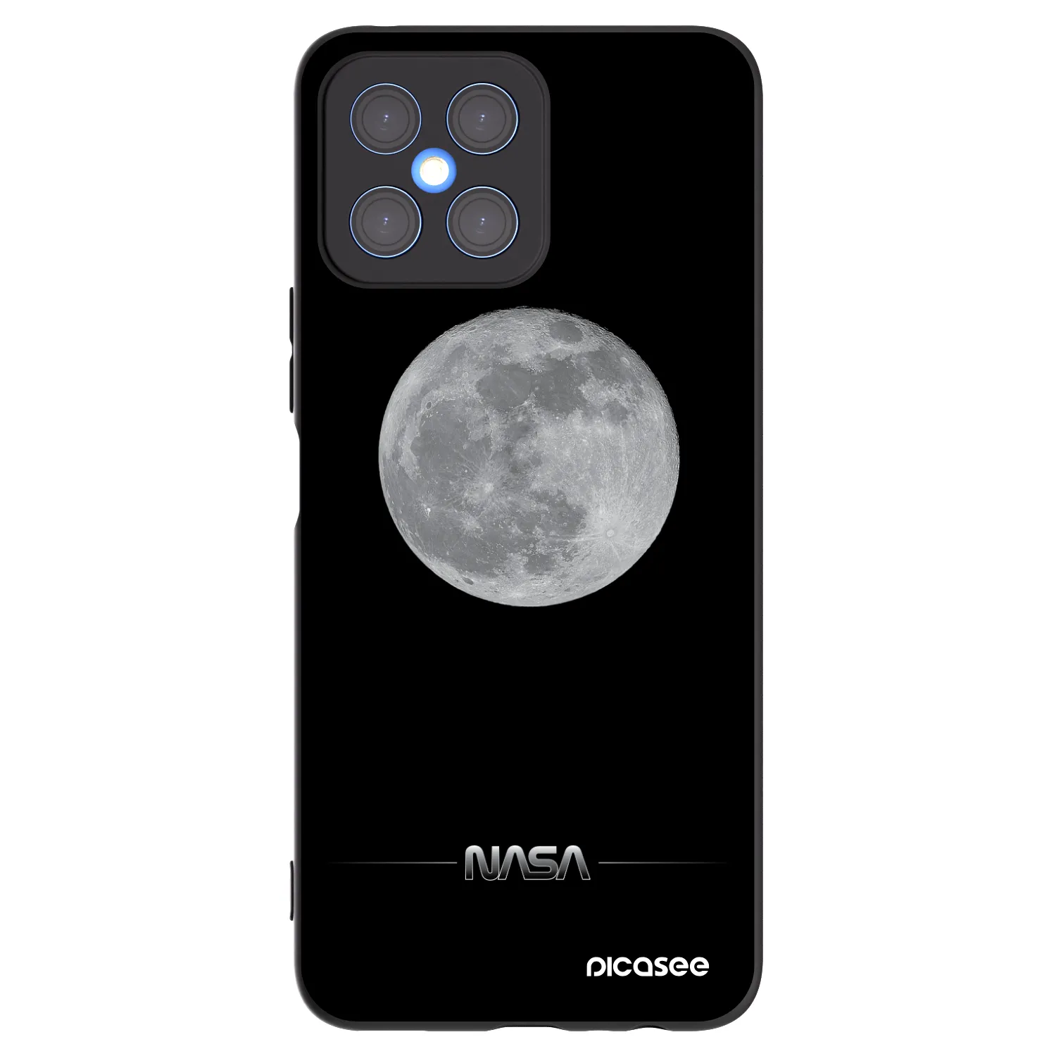 Picasee fekete szilikon tok az alábbi mobiltelefonokra Honor X8 4G - Moon Minimal
