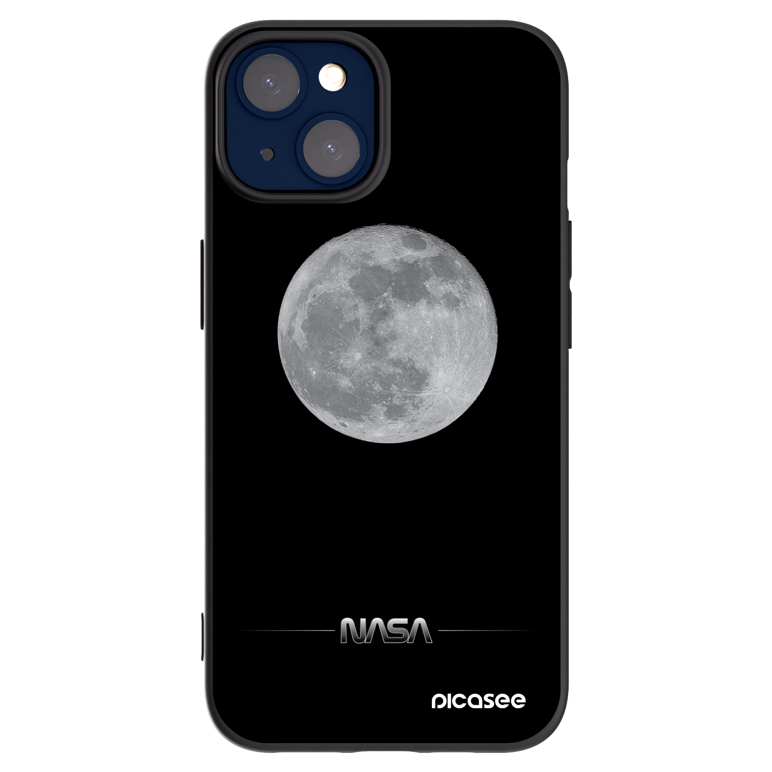 Picasee fekete szilikon tok az alábbi mobiltelefonokra Apple iPhone 14 - Moon Minimal
