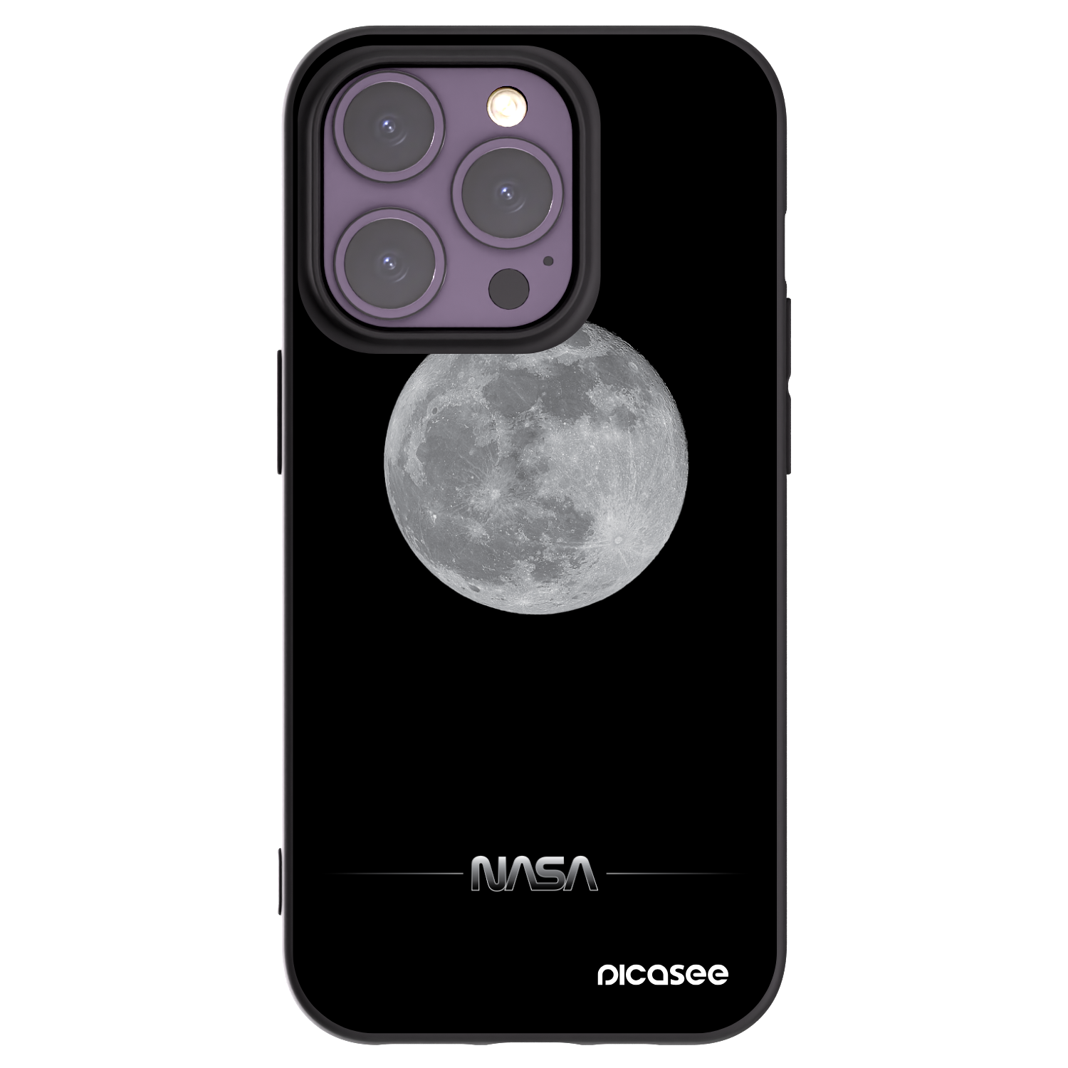 Picasee fekete szilikon tok az alábbi mobiltelefonokra Apple iPhone 14 Pro - Moon Minimal
