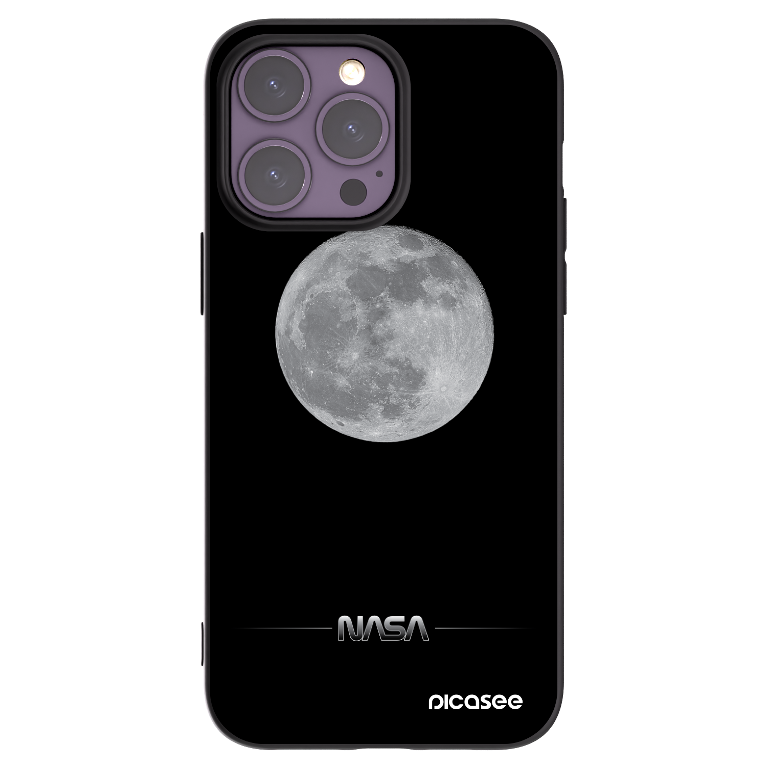 Picasee fekete szilikon tok az alábbi mobiltelefonokra Apple iPhone 14 Pro Max - Moon Minimal