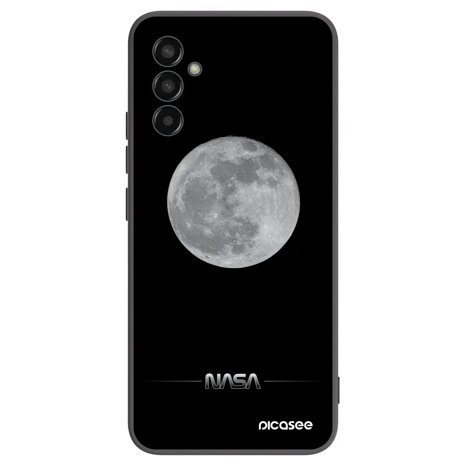 Picasee fekete szilikon tok az alábbi mobiltelefonokra Samsung Galaxy M13 M135F - Moon Minimal