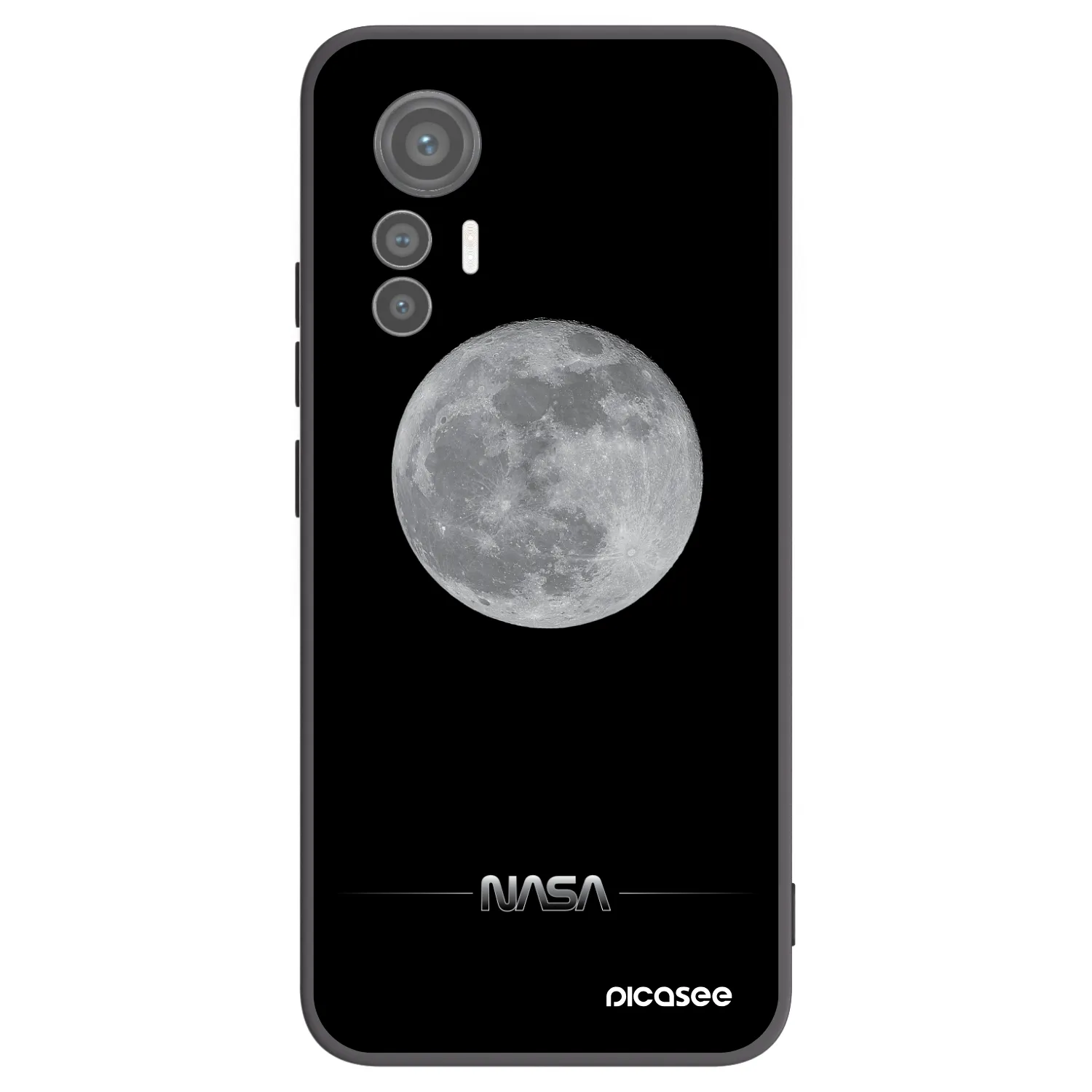 Picasee fekete szilikon tok az alábbi mobiltelefonokra Xiaomi 12 Lite - Moon Minimal