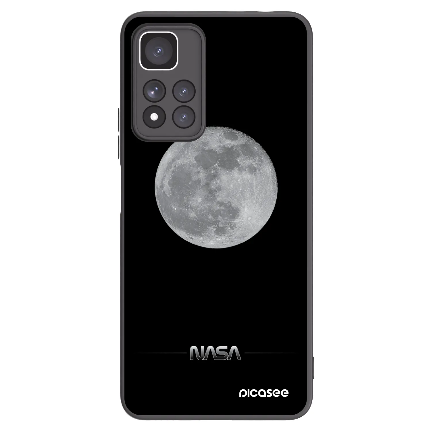 Picasee fekete szilikon tok az alábbi mobiltelefonokra Xiaomi Redmi Note 11 Pro+ 5G - Moon Minimal