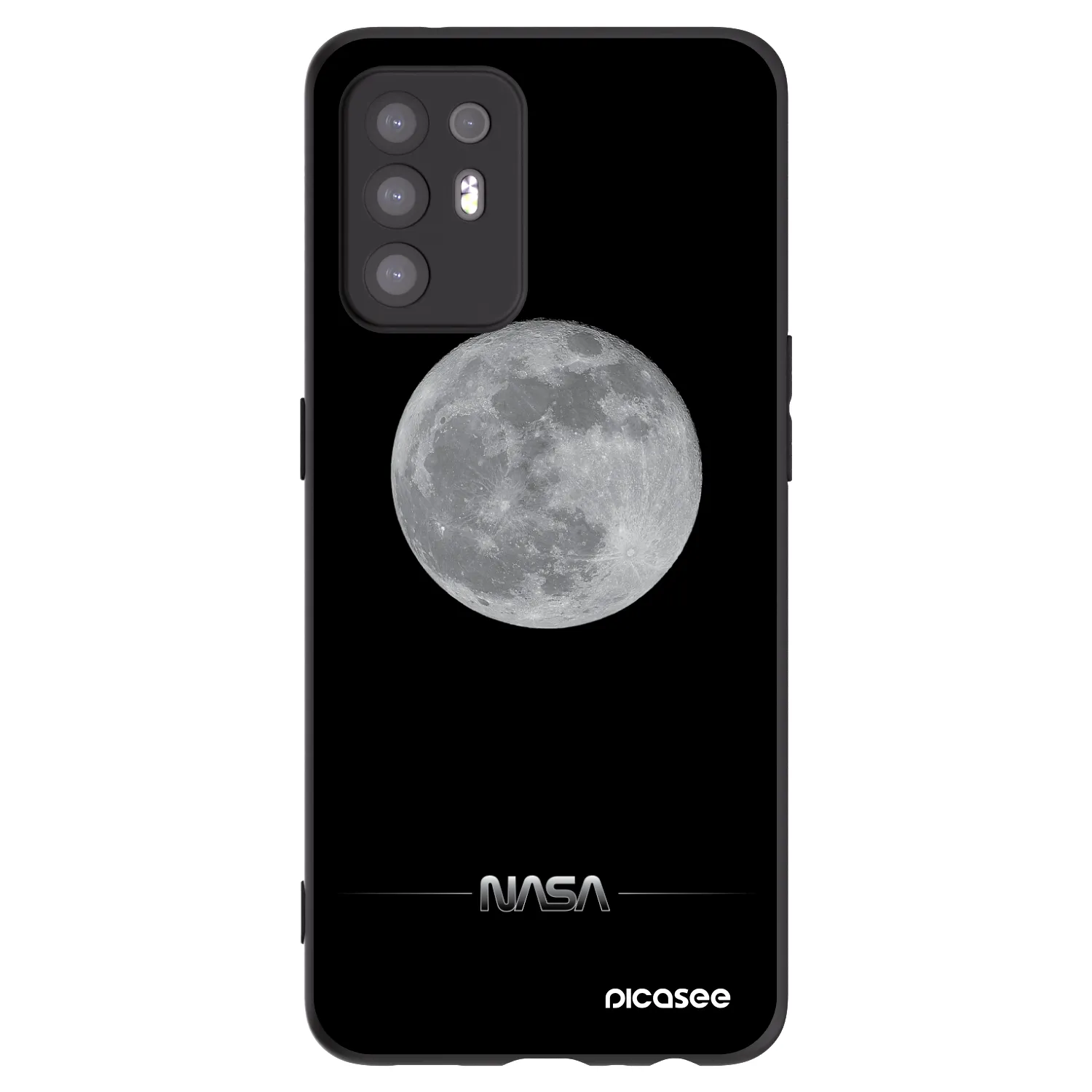 Picasee fekete szilikon tok az alábbi mobiltelefonokra OPPO A94 5G - Moon Minimal